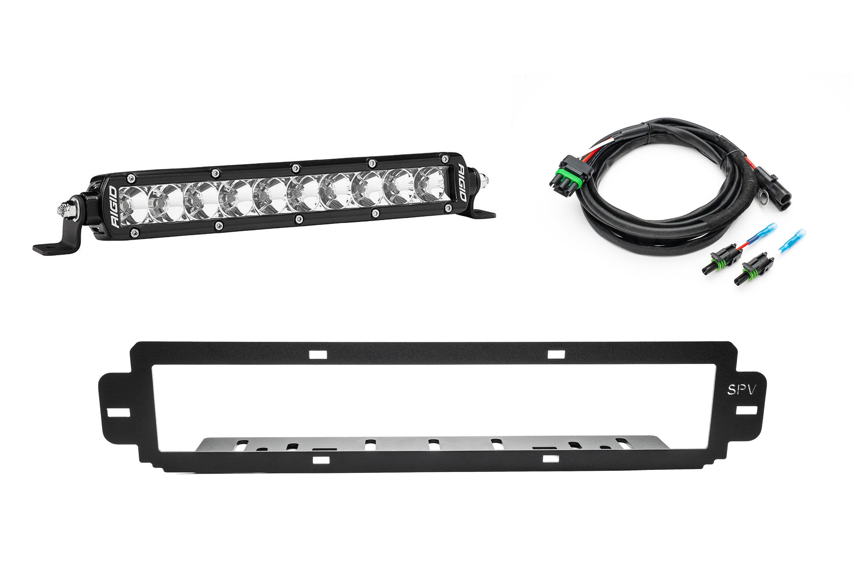 SPV Parts 2021-2025 Ford F-150 Raptor BUMPER Grille Rigid SR Series or SR Radiance Light Bar Kit (Works with BOTH Bumpers)