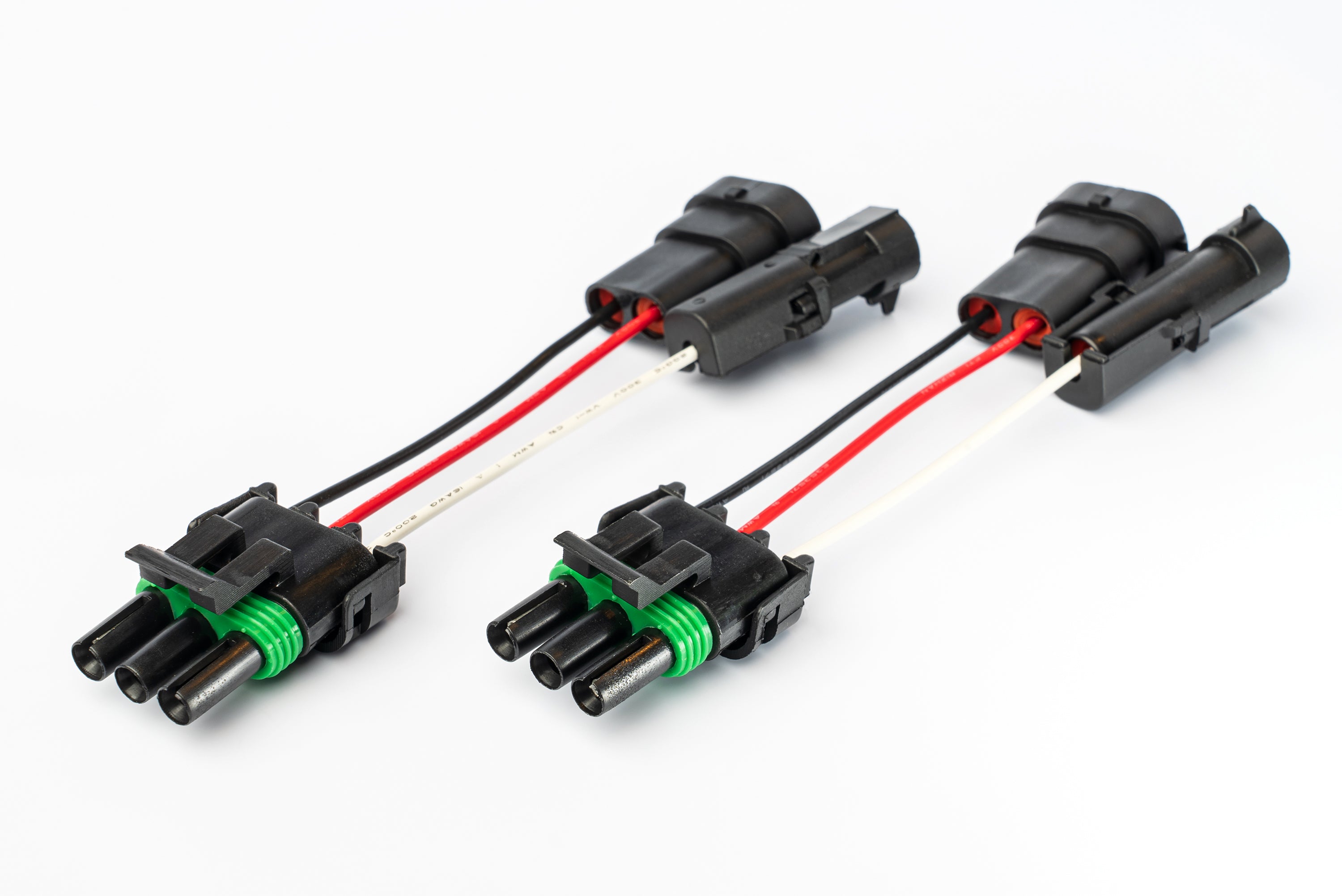 3 Pole WP Connector Adapters to H11 Factory Fog Connector with Backlight Port (Pair) (Bronco & Others)