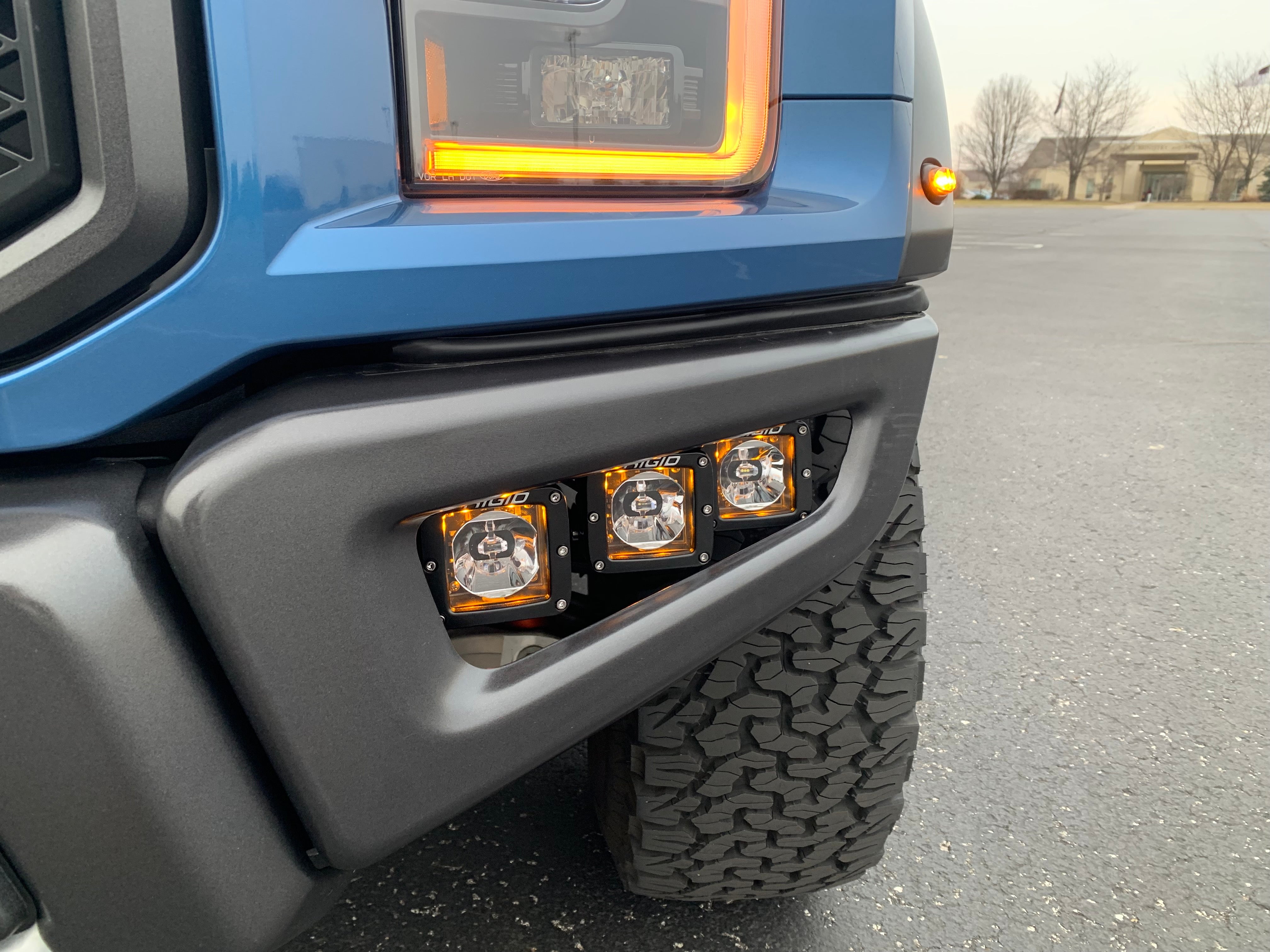 SPV Parts 2017-2020 Ford F-150 Raptor - NEW RGBW - Rigid Radiance/Scene Fog Amber LED Fog Light Kit Including Brackets