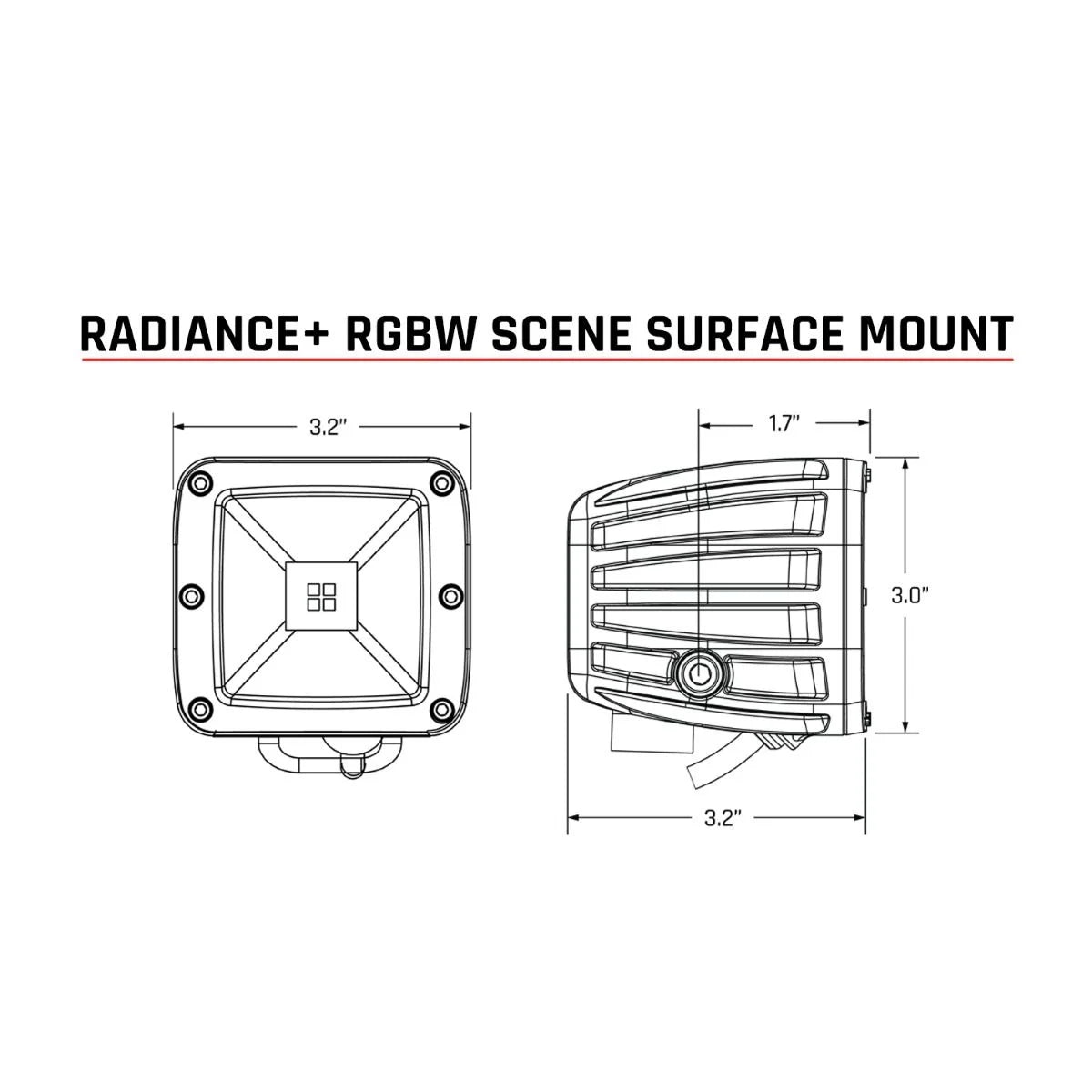 Rigid Industries Radiance SCENE Pods SURFACE MOUNT (Sold in Pairs)