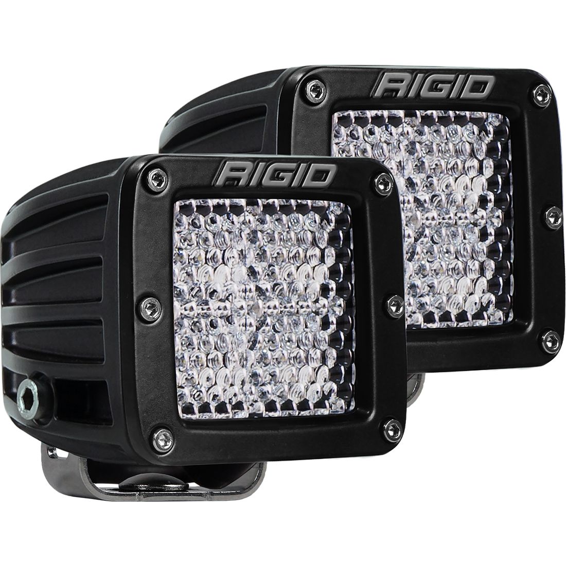 Rigid D-Series DRIVING Pair Black Case/White Light #502313