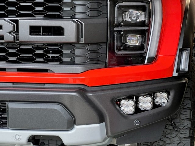 SPV Parts 2021-2024 Ford Raptor Baja Designs Sport & PRO Triple Fog Light Kit (With Brackets)