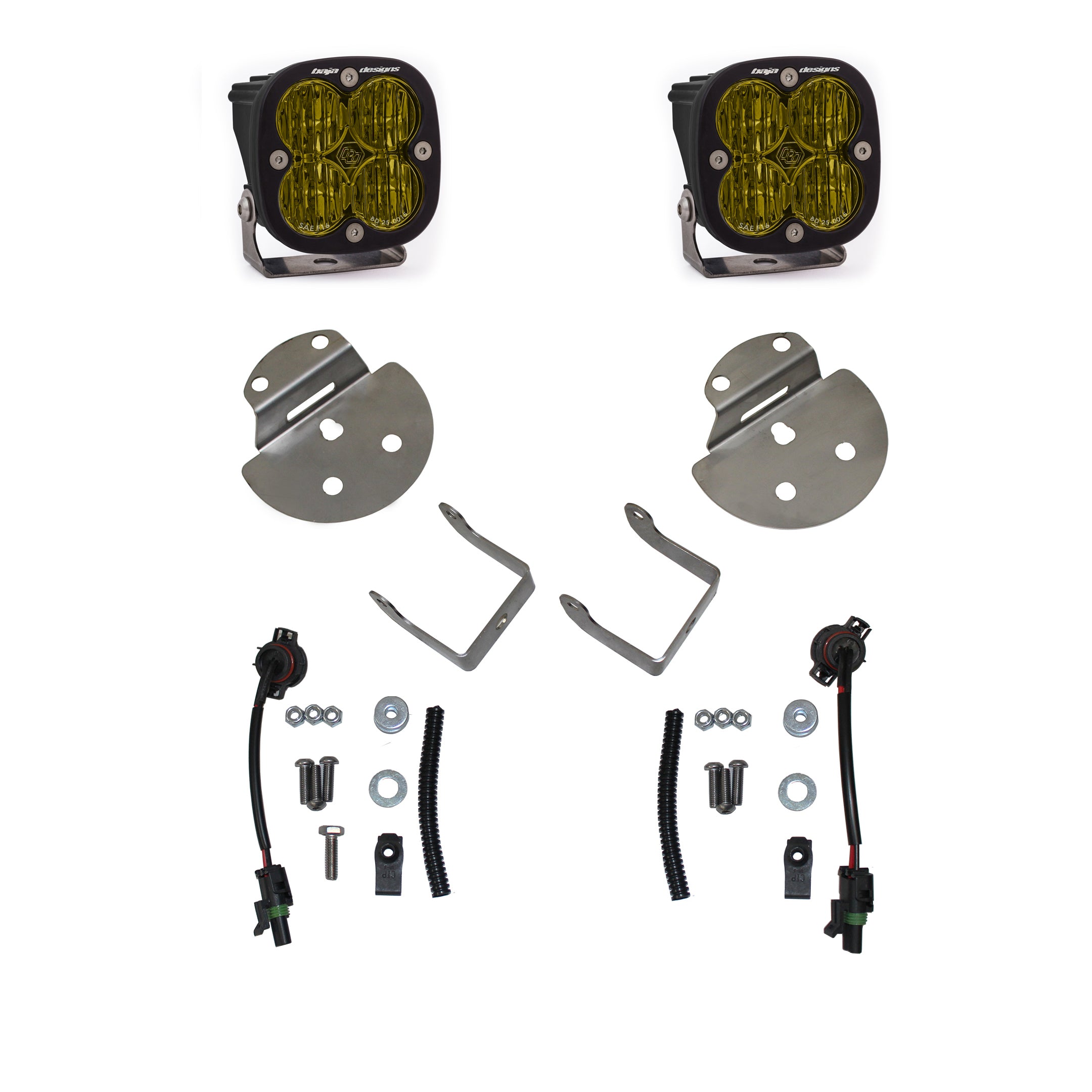Baja Designs Squadron SAE LED Light Kit - Fits Chevy/GMC 15-19 Canyon, Colorado, Sierra/Silverado 2500/3500 (Set)