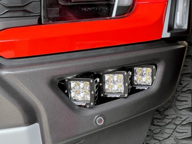 SPV Parts 2021-2024 Ford F-150 Raptor Gen 3 Rigid Industries D-Series PRO Triple Fog Light KIT