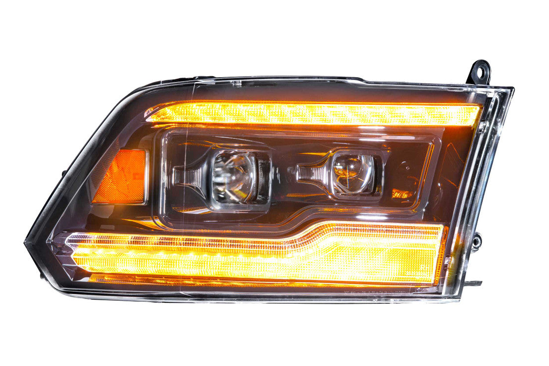 Morimoto Dodge Ram (09-18): XB LED Headlights (Amber DRL) - LF520-A-ASM