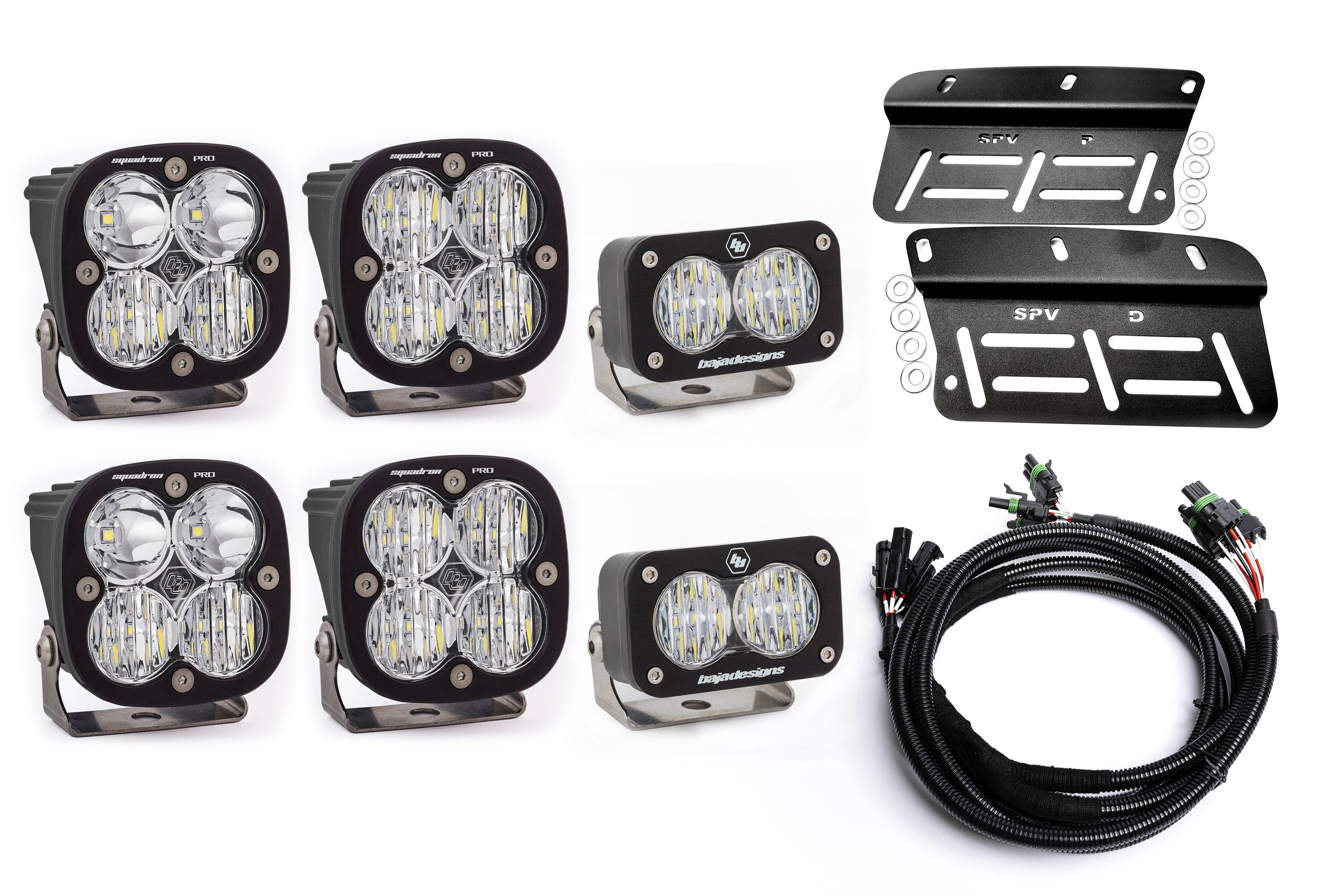 2021- 2023 Ford BRONCO Baja Designs Sport & PRO Triple Fog Light Kit W/S2 (Modular Bumper, INCLUDING RAPTOR)