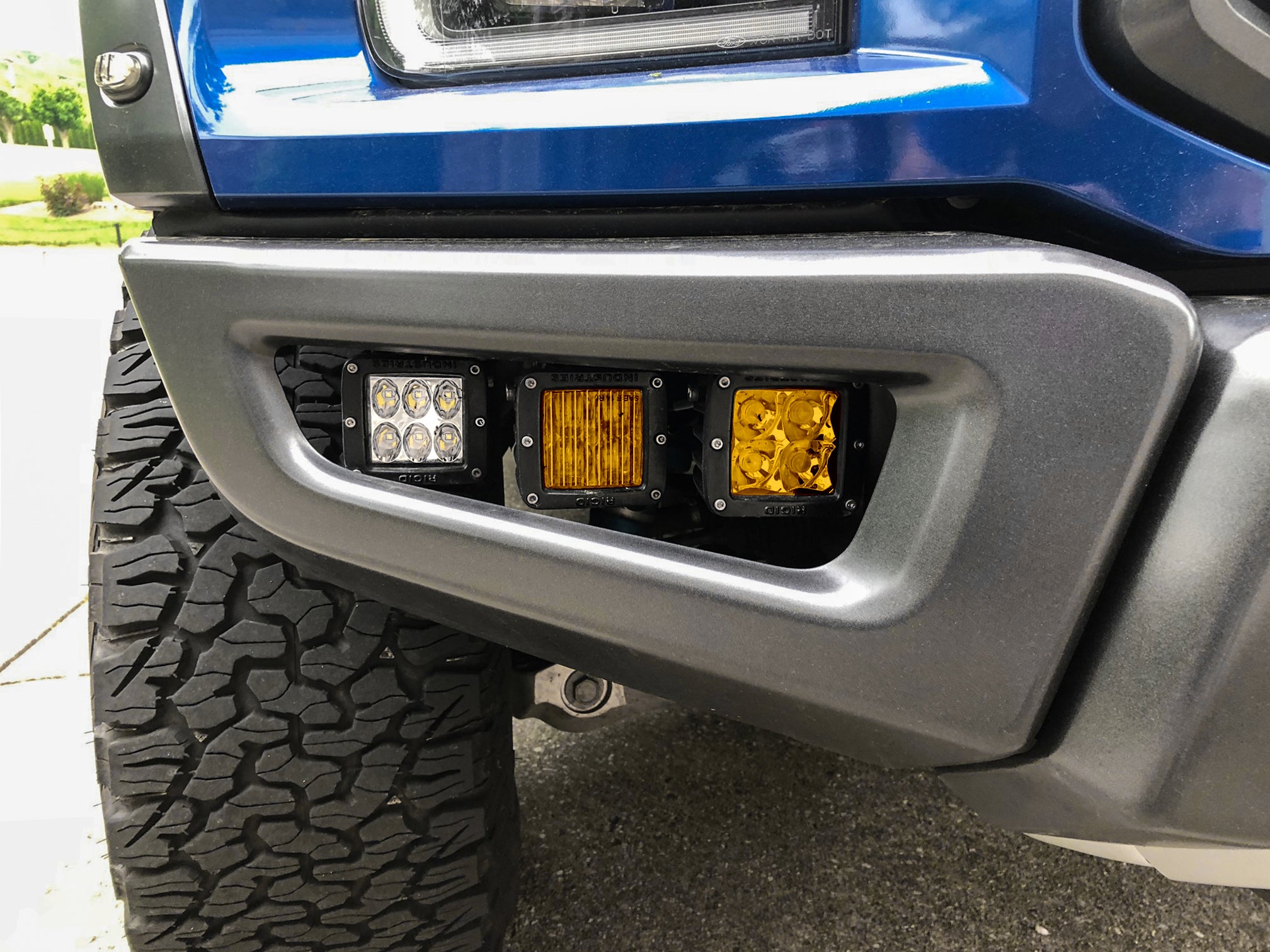 SPV Parts 2017-2020 Ford F-150 Raptor Rigid PRO Triple Fog Light KIT