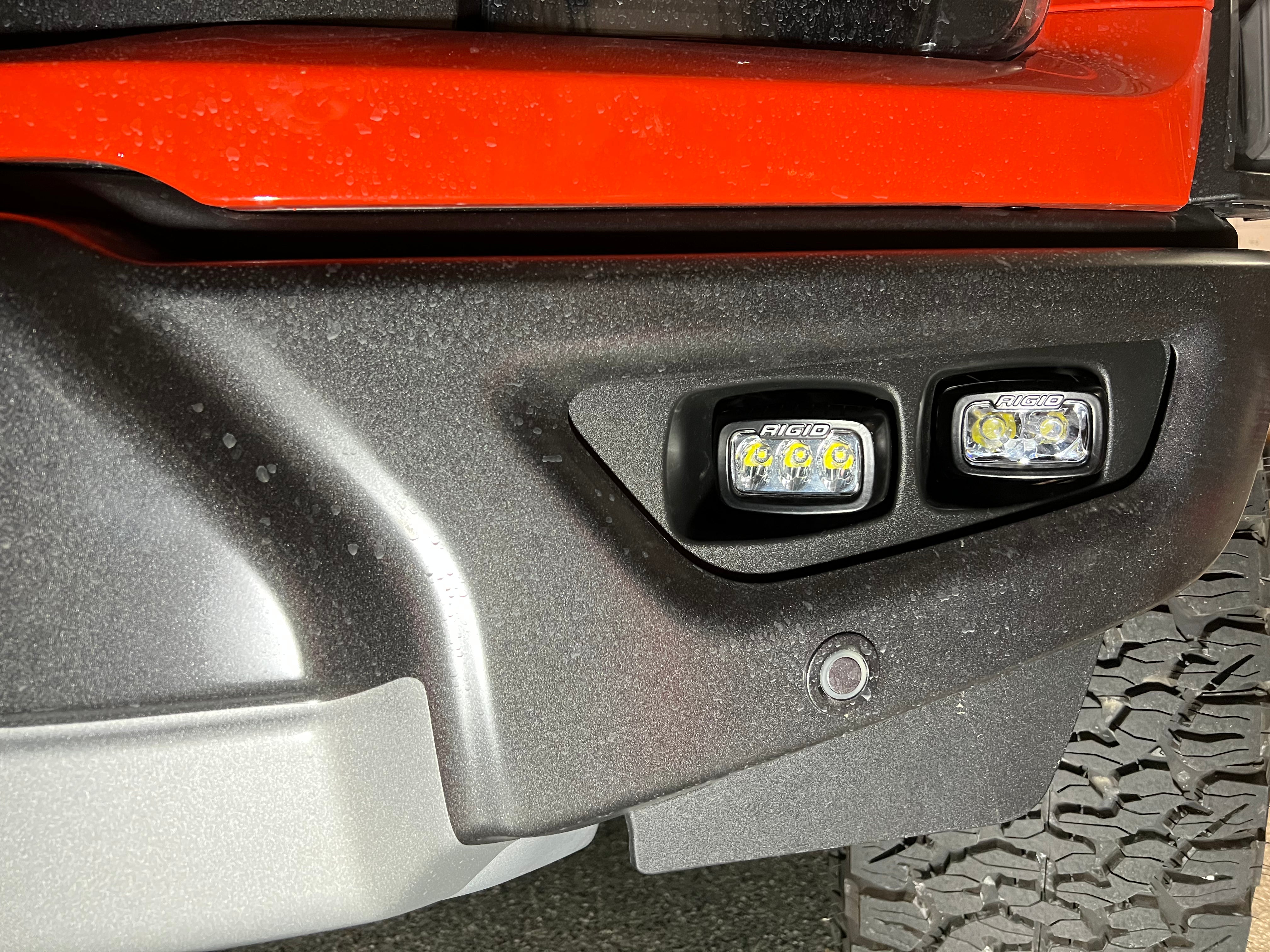 SPV Parts 2021-2024 Ford F-150 Raptor & Bronco Raptor OEM Fog Light Upgrade Kit with Brackets & Rigid SR-M Direct Replacement Lights
