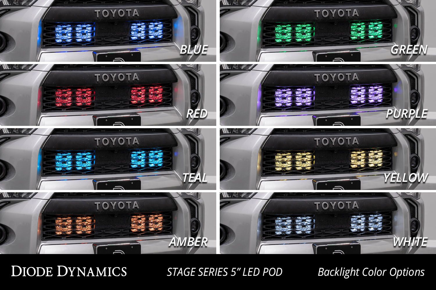SS5 Stealth Grille LED Pod Kit for 2014-2024 Toyota 4Runner