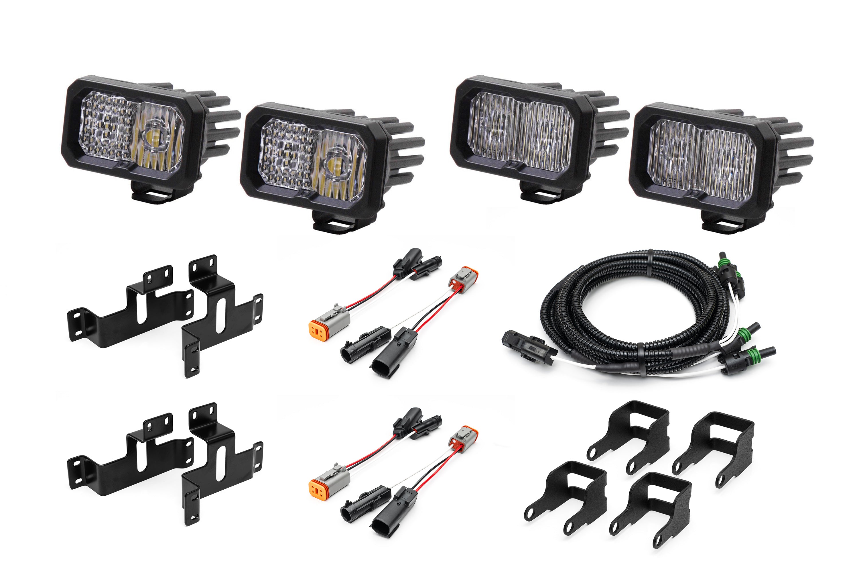 SPV Parts 2021-2025 Ford F-150 & Bronco Raptor OEM Fog Light Upgrade Kit with Brackets and Diode Dynamics SSC2 Lights