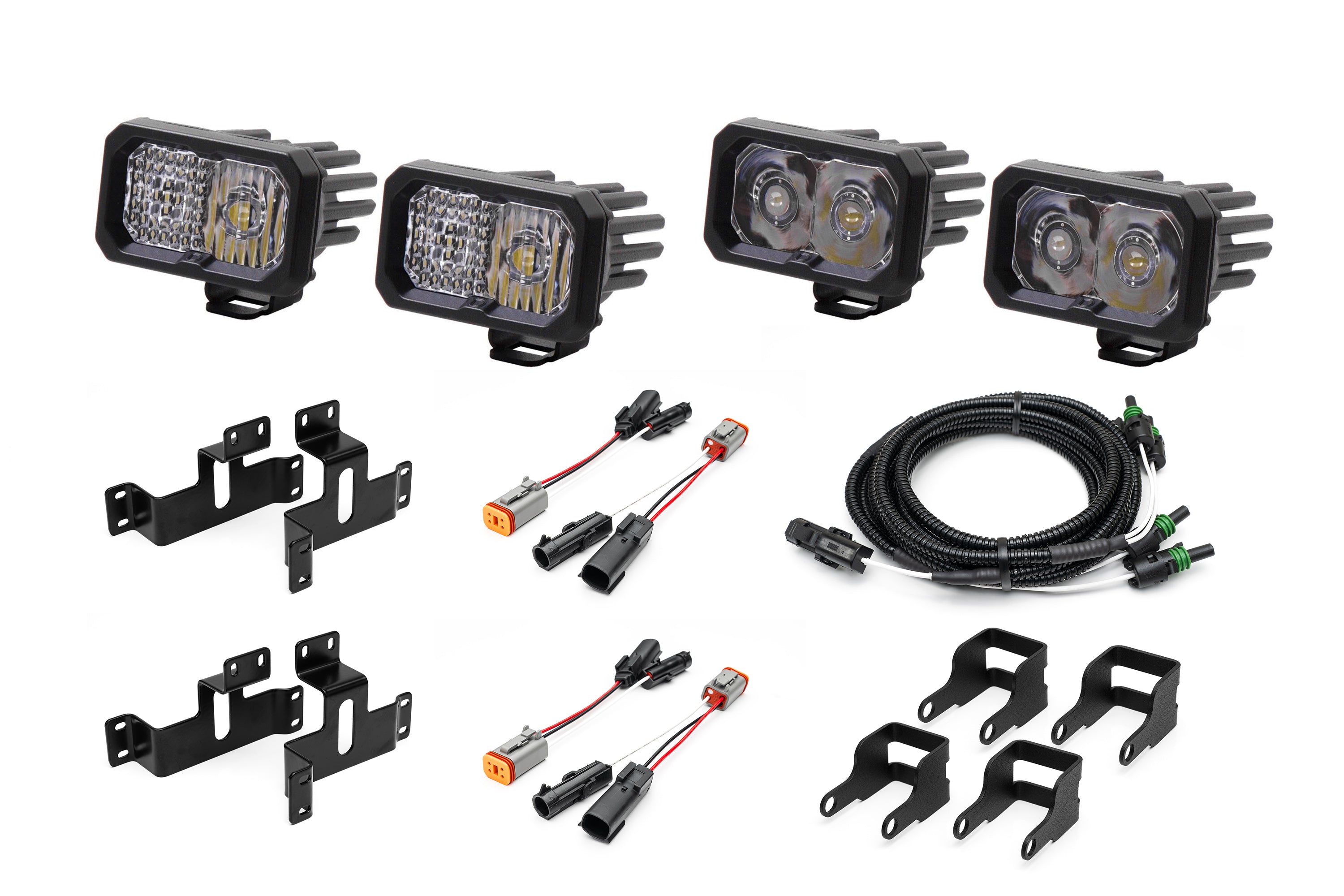 SPV Parts 2021-2025 Ford F-150 & Bronco Raptor OEM Fog Light Upgrade Kit with Brackets and Diode Dynamics SSC2 Lights