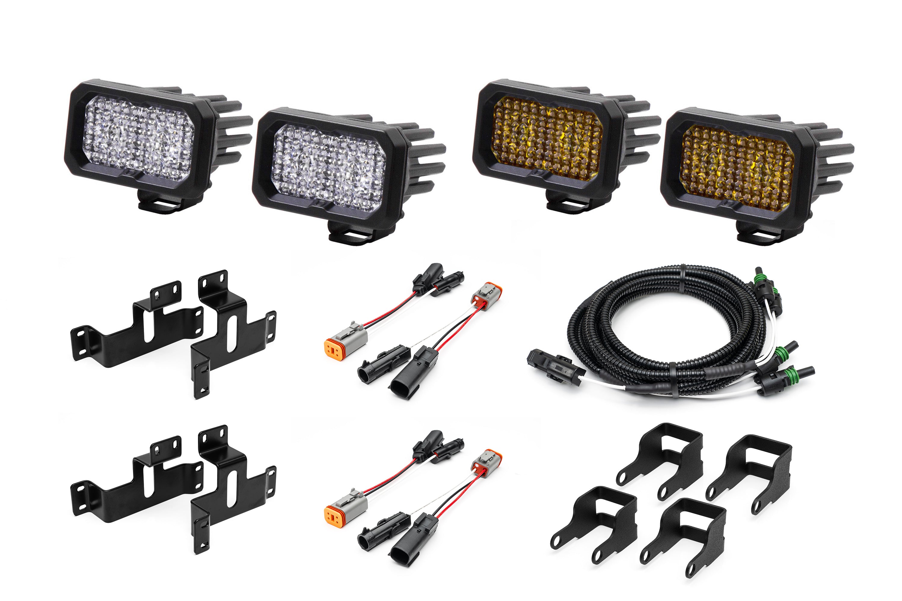 SPV Parts 2021-2025 Ford F-150 & Bronco Raptor OEM Fog Light Upgrade Kit with Brackets and Diode Dynamics SSC2 Lights