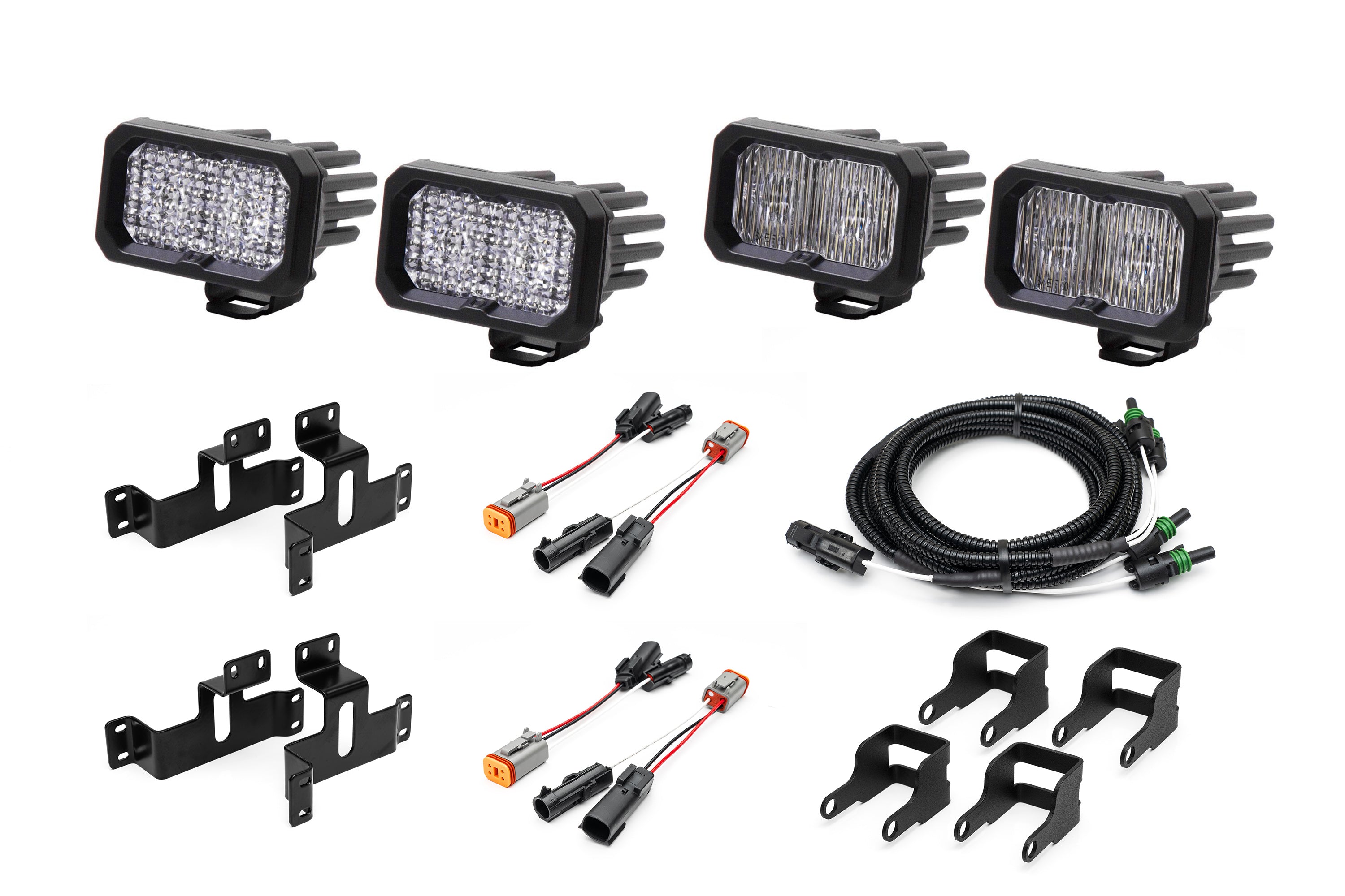 SPV Parts 2021-2025 Ford F-150 & Bronco Raptor OEM Fog Light Upgrade Kit with Brackets and Diode Dynamics SSC2 Lights