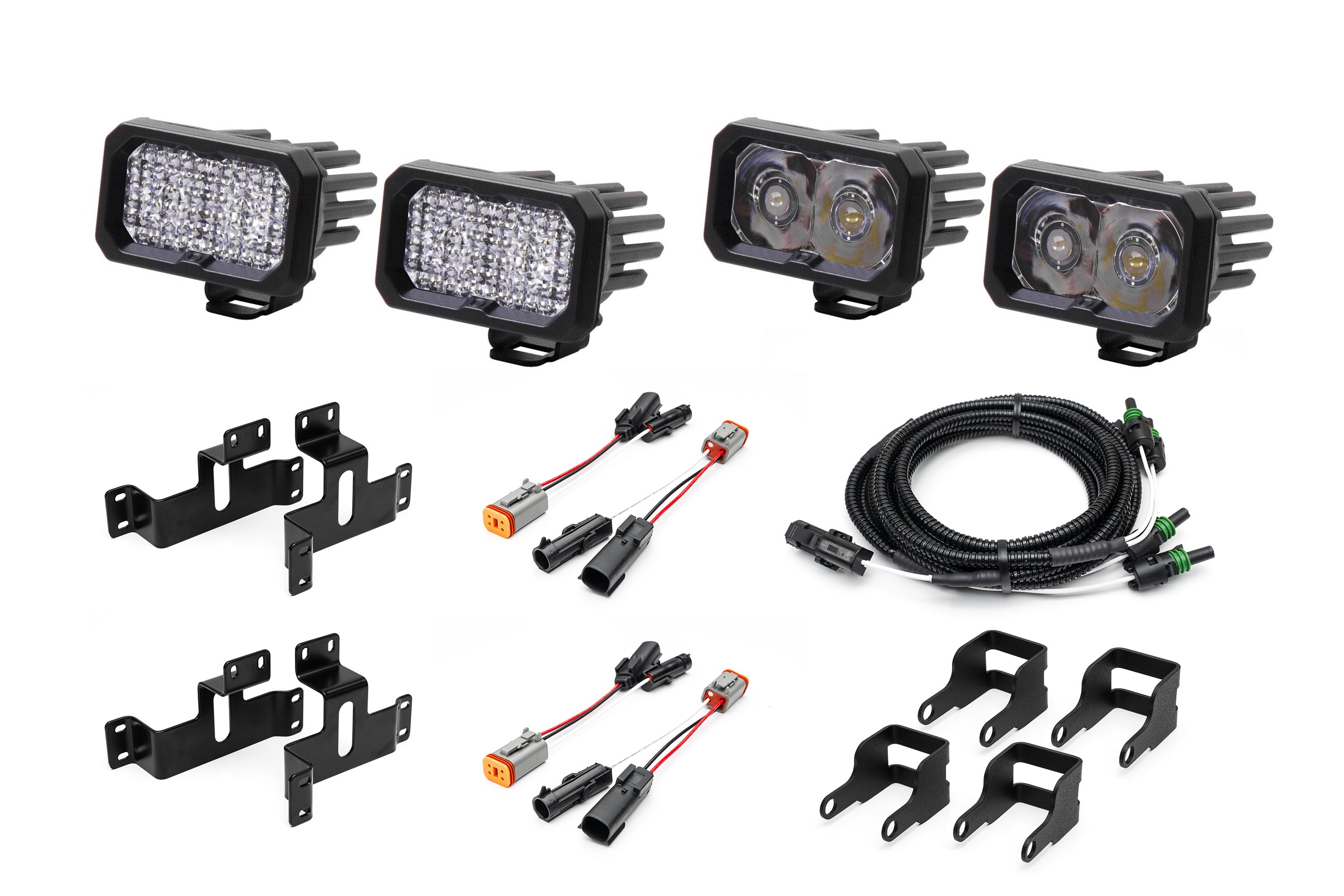 SPV Parts 2021-2025 Ford F-150 & Bronco Raptor OEM Fog Light Upgrade Kit with Brackets and Diode Dynamics SSC2 Lights