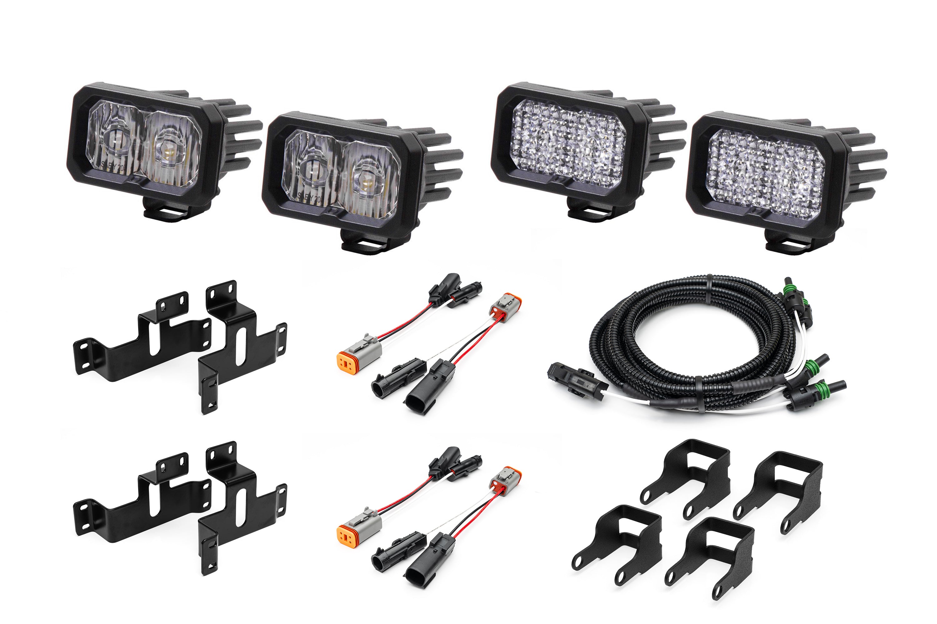 SPV Parts 2021-2025 Ford F-150 & Bronco Raptor OEM Fog Light Upgrade Kit with Brackets and Diode Dynamics SSC2 Lights