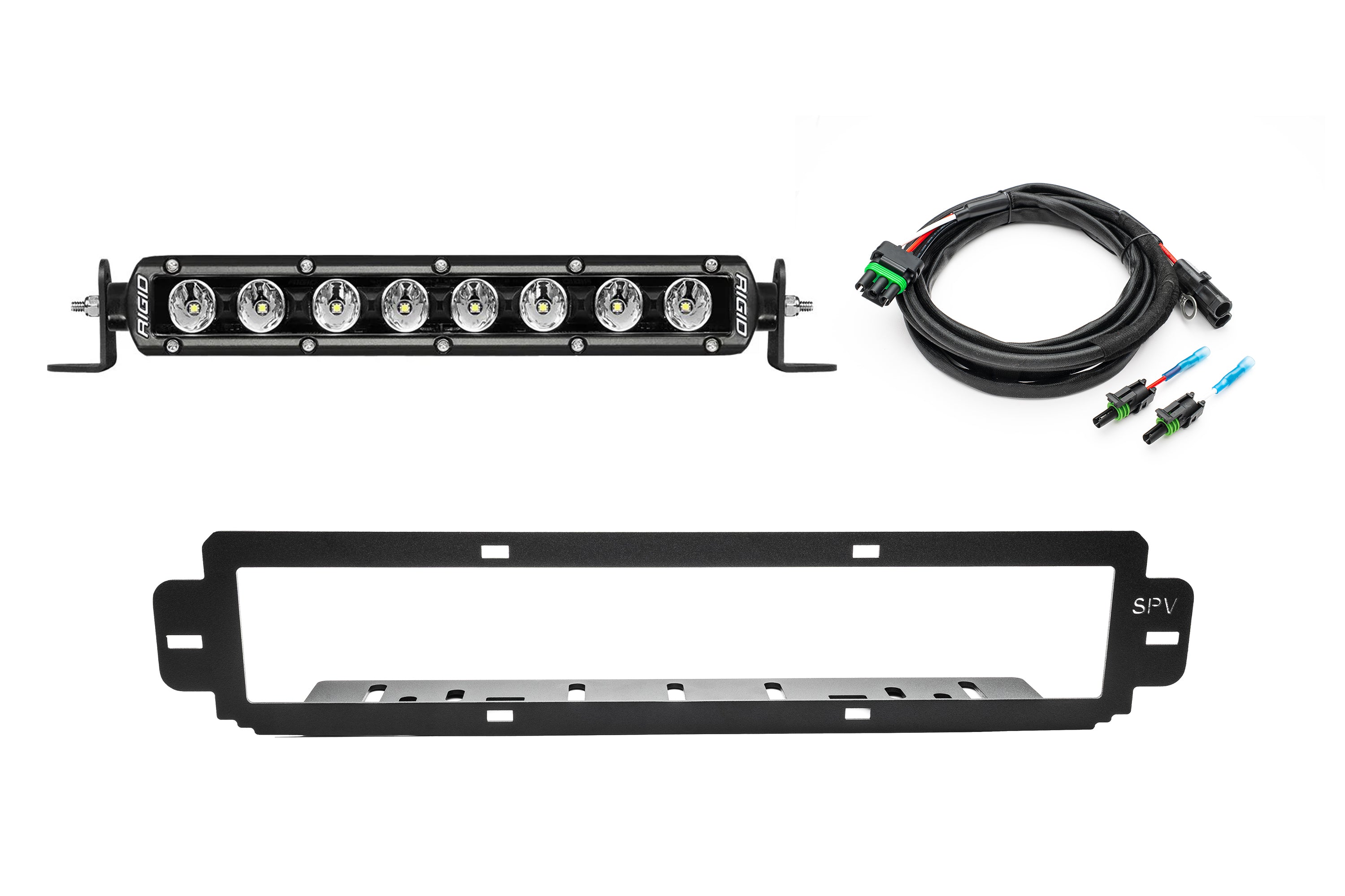 SPV Parts 2021-2025 Ford F-150 Raptor BUMPER Grille Rigid SR Series or SR Radiance Light Bar Kit (Works with BOTH Bumpers)