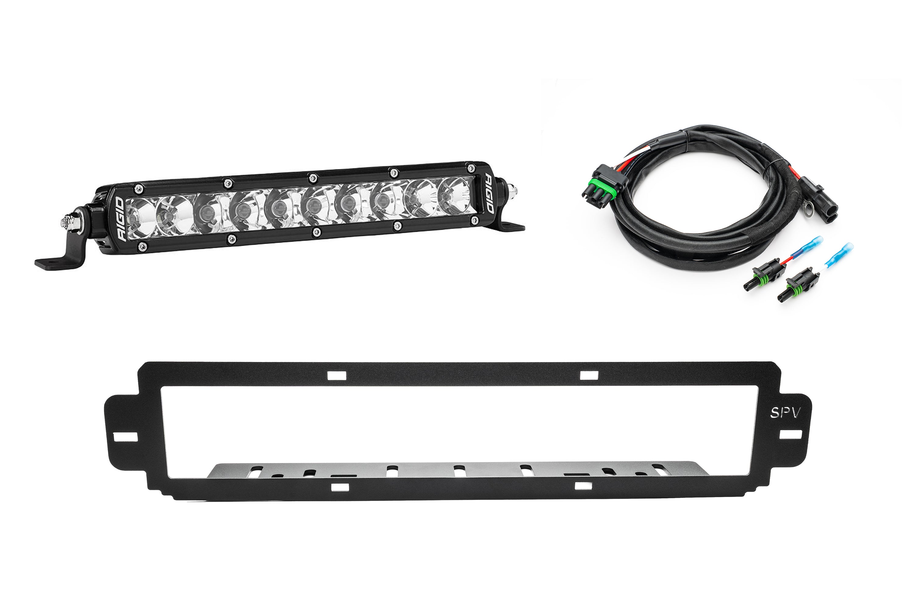 SPV Parts 2021-2025 Ford F-150 Raptor BUMPER Grille Rigid SR Series or SR Radiance Light Bar Kit (Works with BOTH Bumpers)