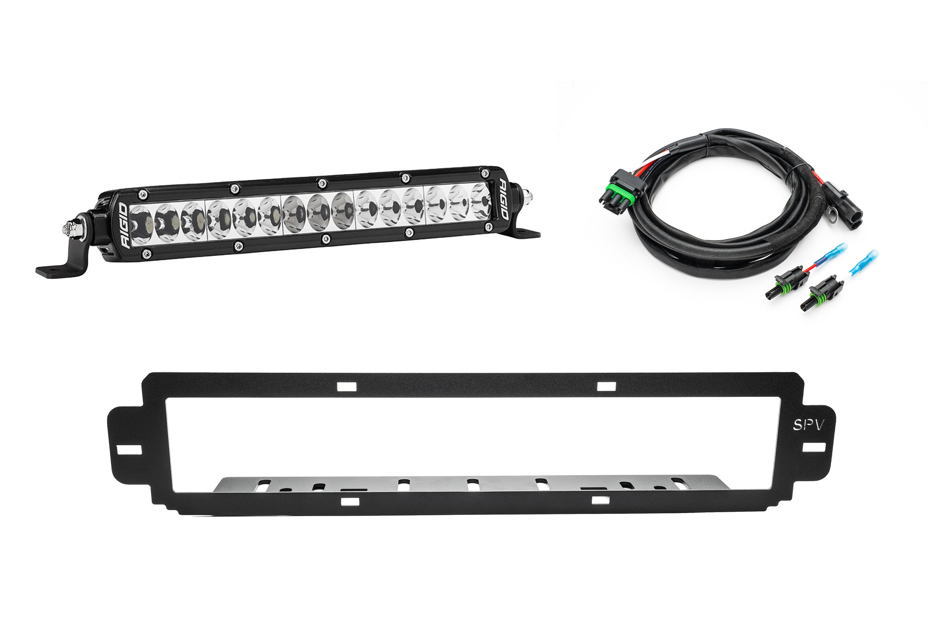 SPV Parts 2021-2025 Ford F-150 Raptor BUMPER Grille Rigid SR Series or SR Radiance Light Bar Kit (Works with BOTH Bumpers)