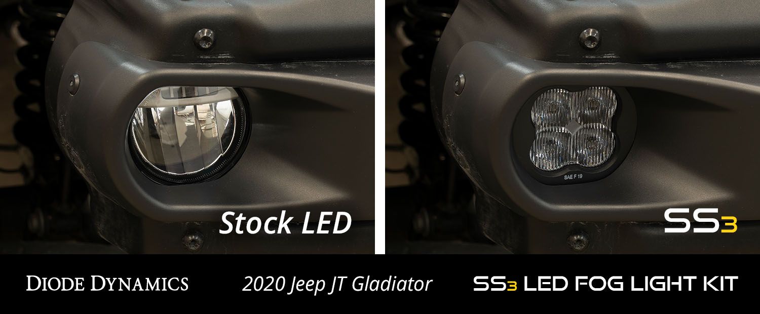 SS3 LED Fog Light Kit For 2018-2023 Jeep JL Wrangler