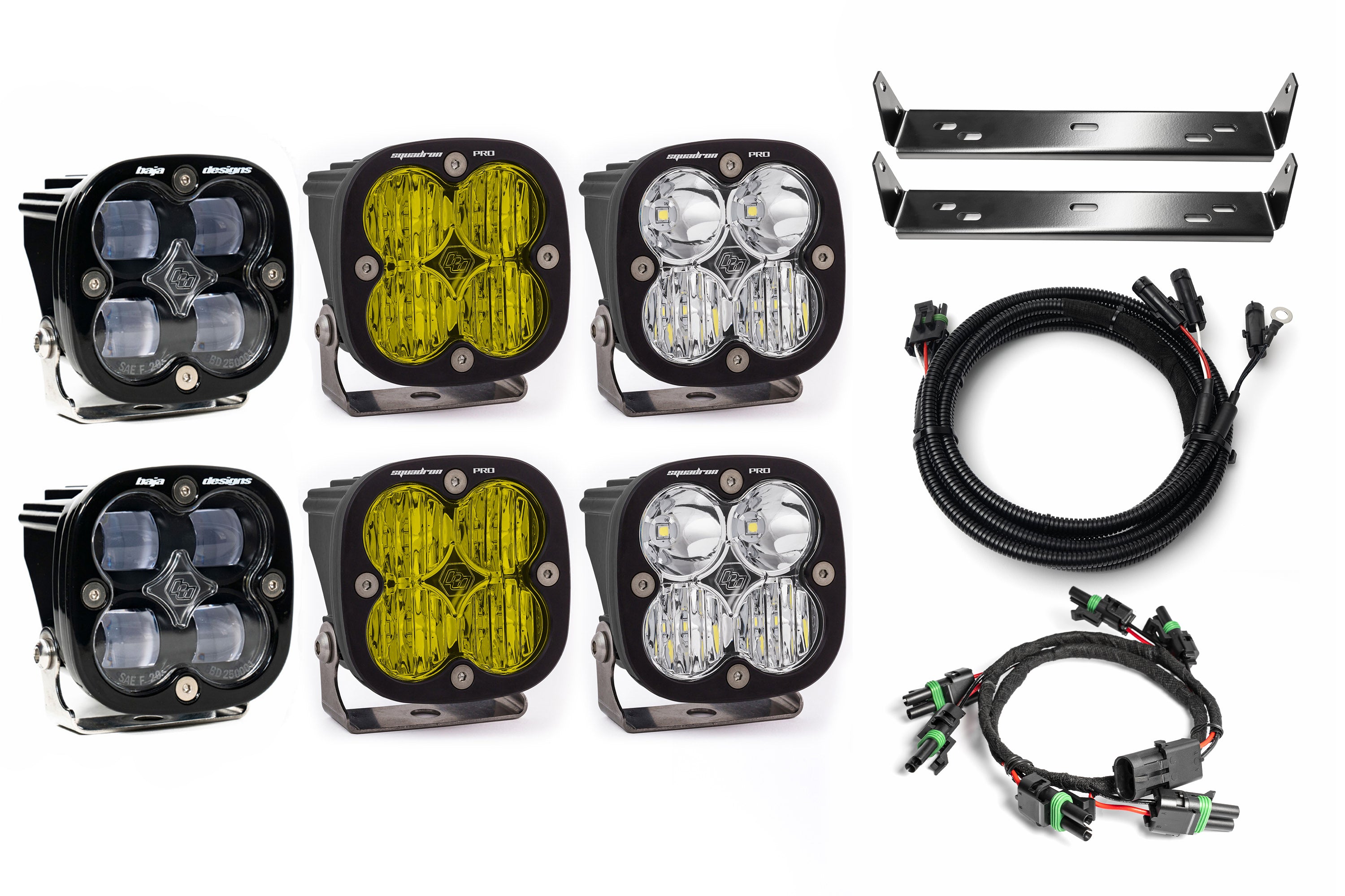 SPV Customizable - Baja Designs Squadron Sport & Pro Behind Grille Light Kit fit 21-On Ford Raptor