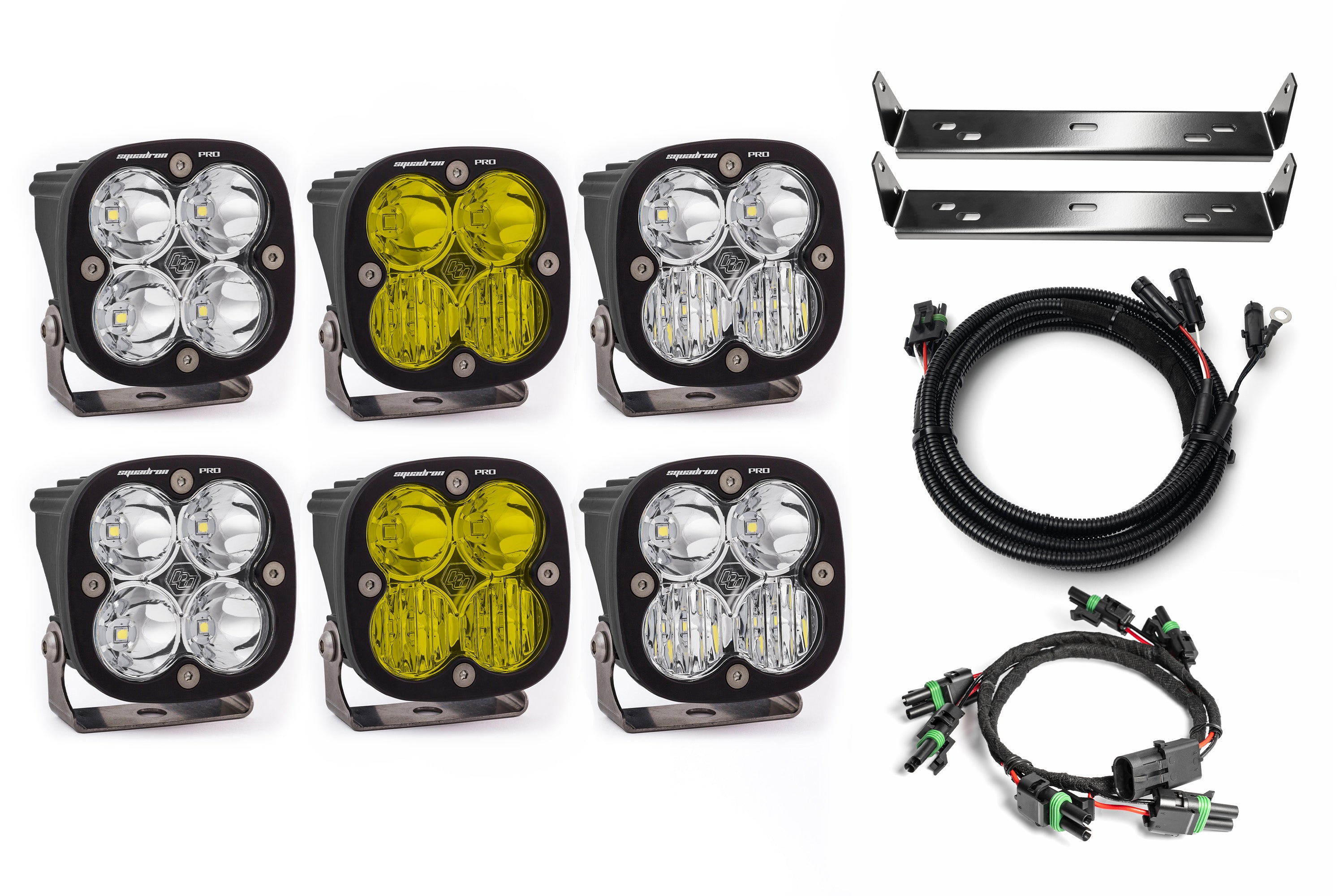 SPV Customizable - Baja Designs Squadron Sport & Pro Behind Grille Light Kit fit 21-On Ford Raptor