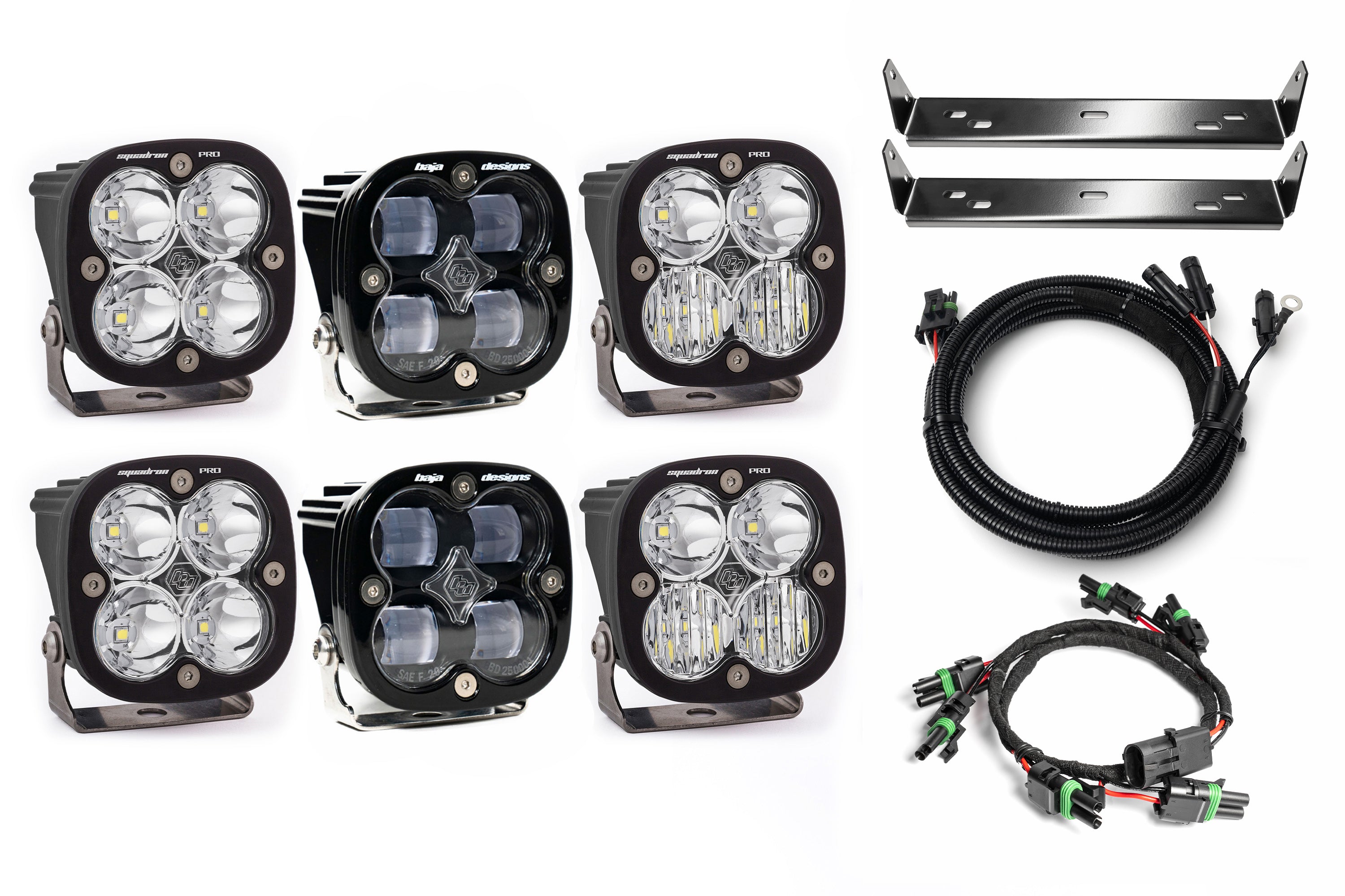 SPV Customizable - Baja Designs Squadron Sport & Pro Behind Grille Light Kit fit 21-On Ford Raptor