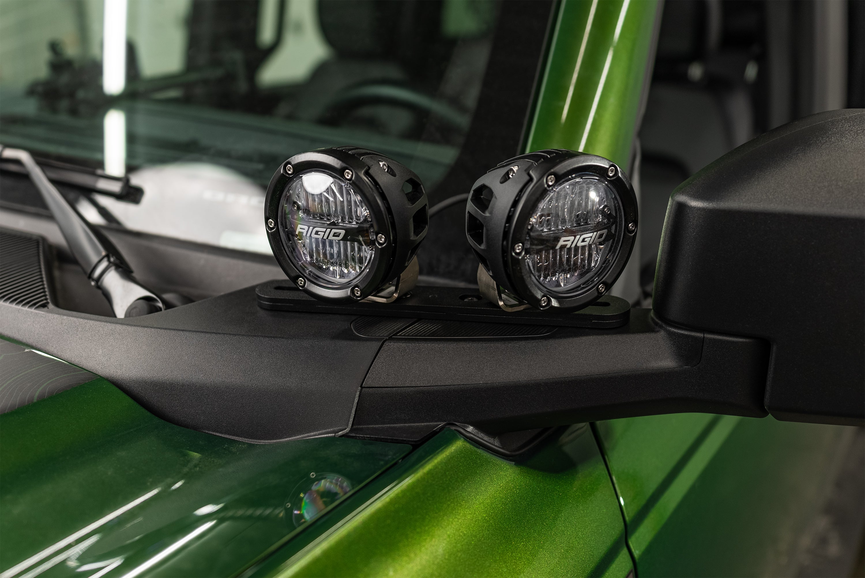 SPV Rigid 2021+ Dual Modular Bronco A-Pillar Light Kit with a set of 360 Spot and a set 360 Drive Lights