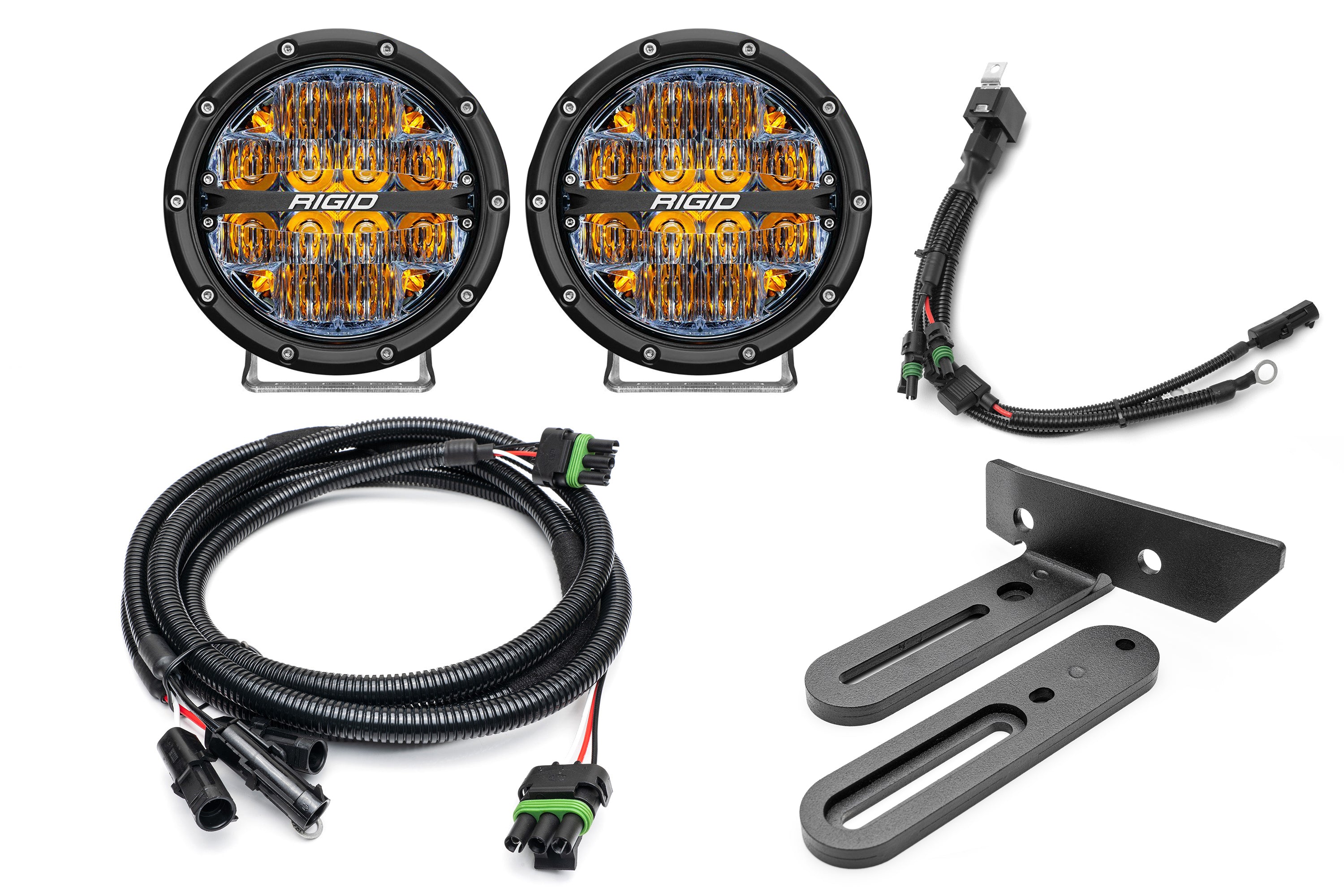 SPV Parts 2021-2025 Ford BRONCO (Including Everglades) Modular A-Pillar Light Kit with Rigid Industries 6 inch 360's