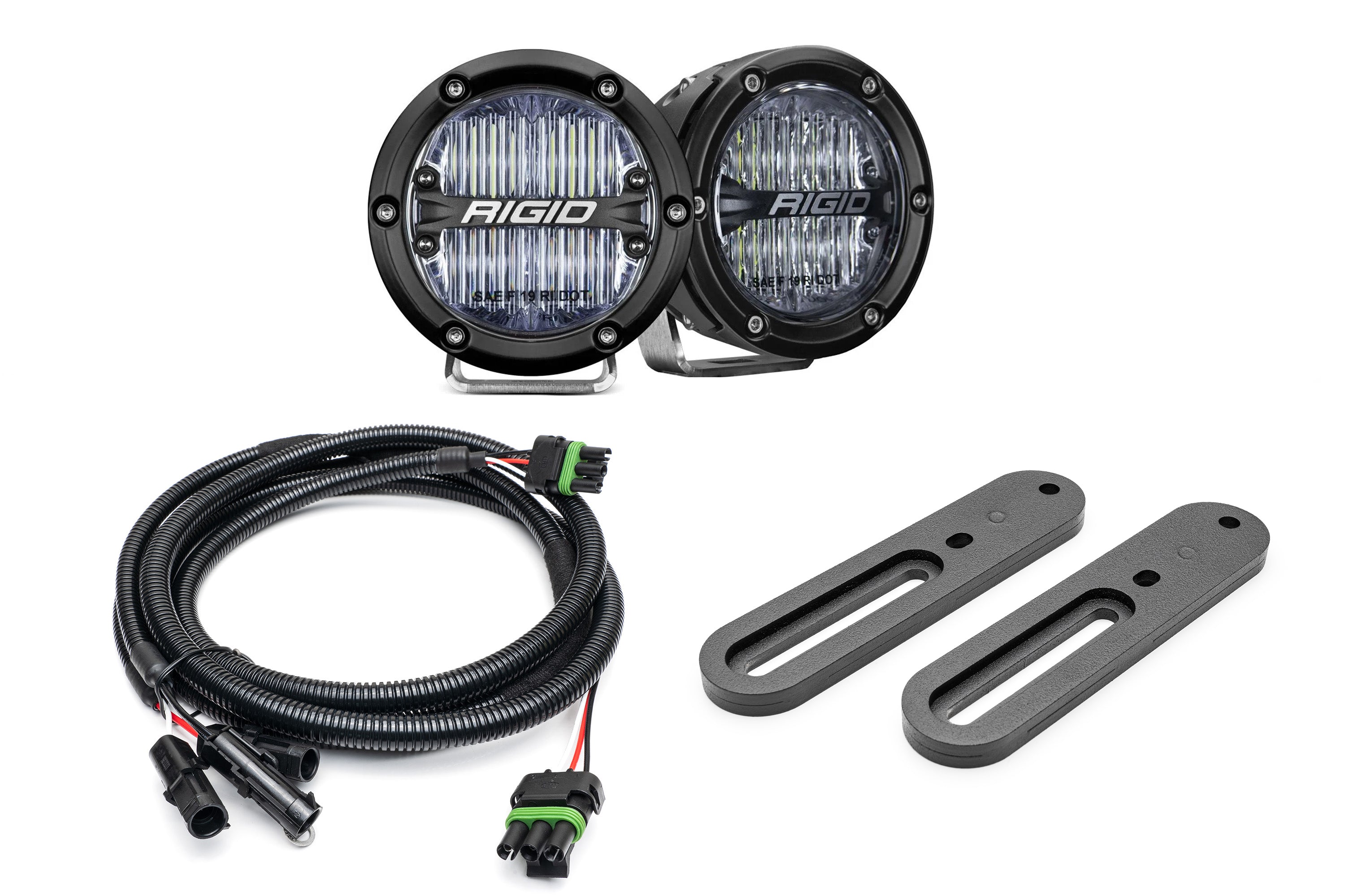 SPV Parts 2021-2025 Ford BRONCO Modular A-Pillar Light Kit (Includes Choice of Rigid Industries lights & SPV A-Pillar Mounts/Custom Harness)