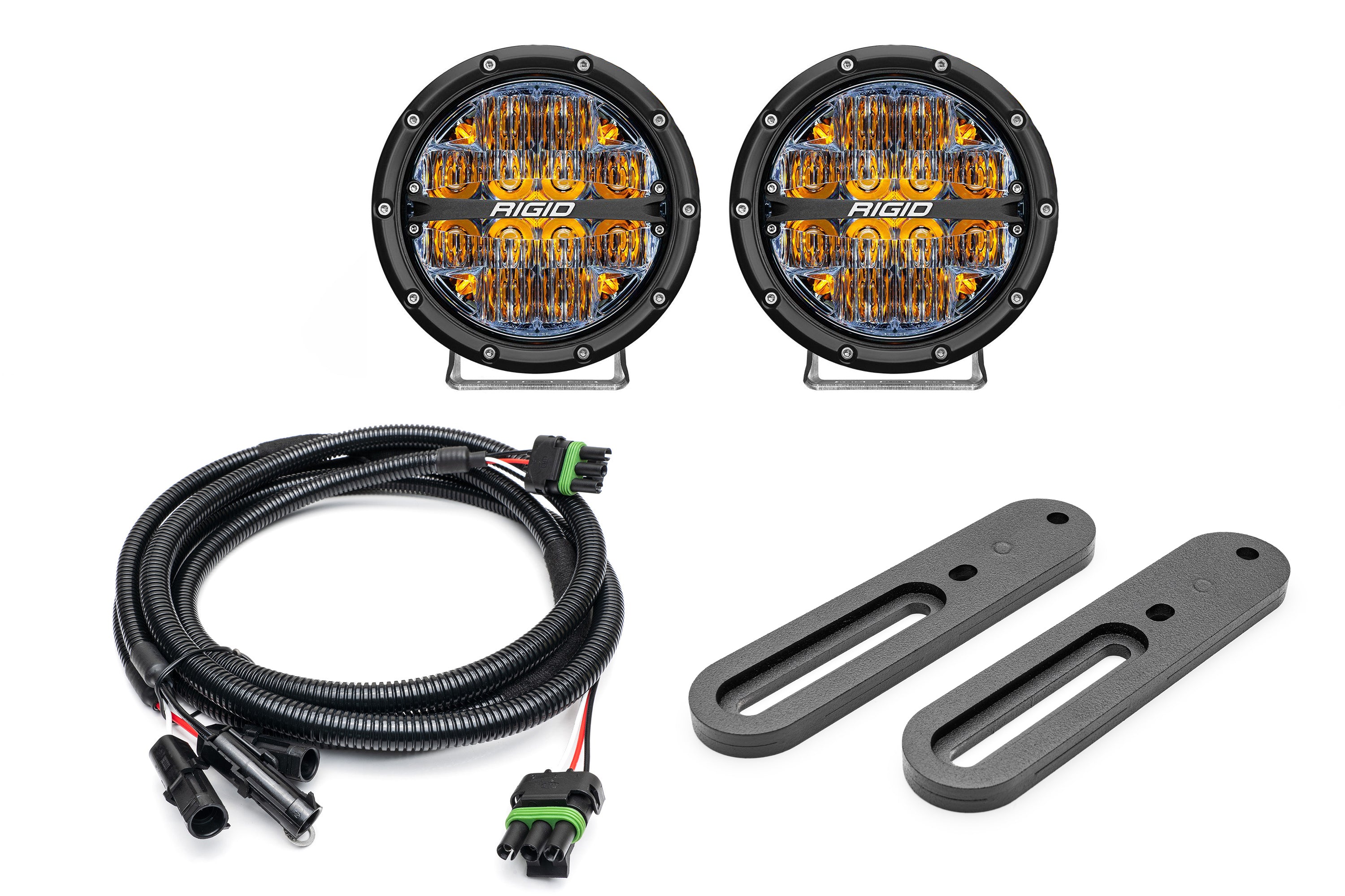 SPV Parts 2021-2025 Ford BRONCO (Including Everglades) Modular A-Pillar Light Kit with Rigid Industries 6 inch 360's