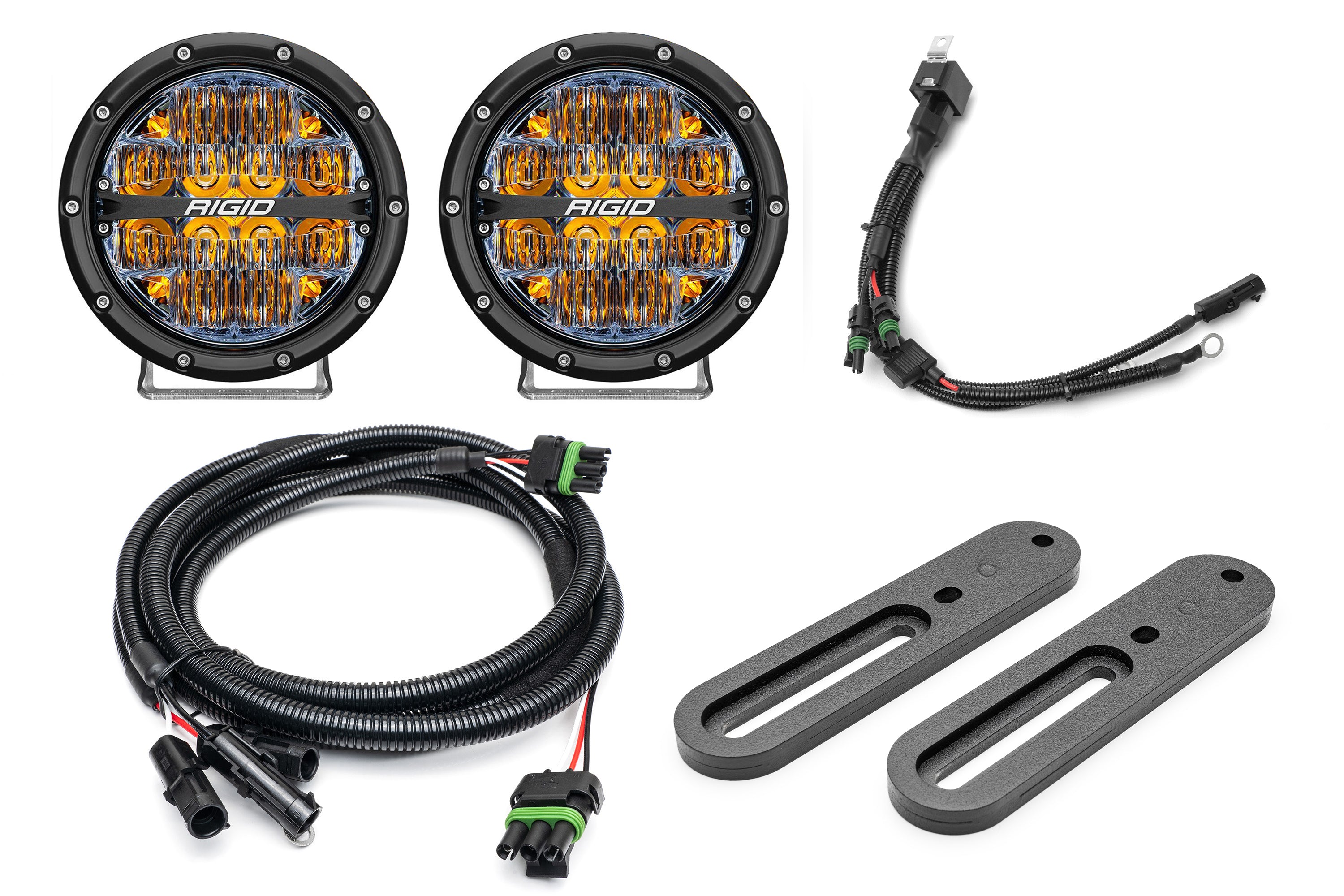 SPV Parts 2021-2025 Ford BRONCO (Including Everglades) Modular A-Pillar Light Kit with Rigid Industries 6 inch 360's