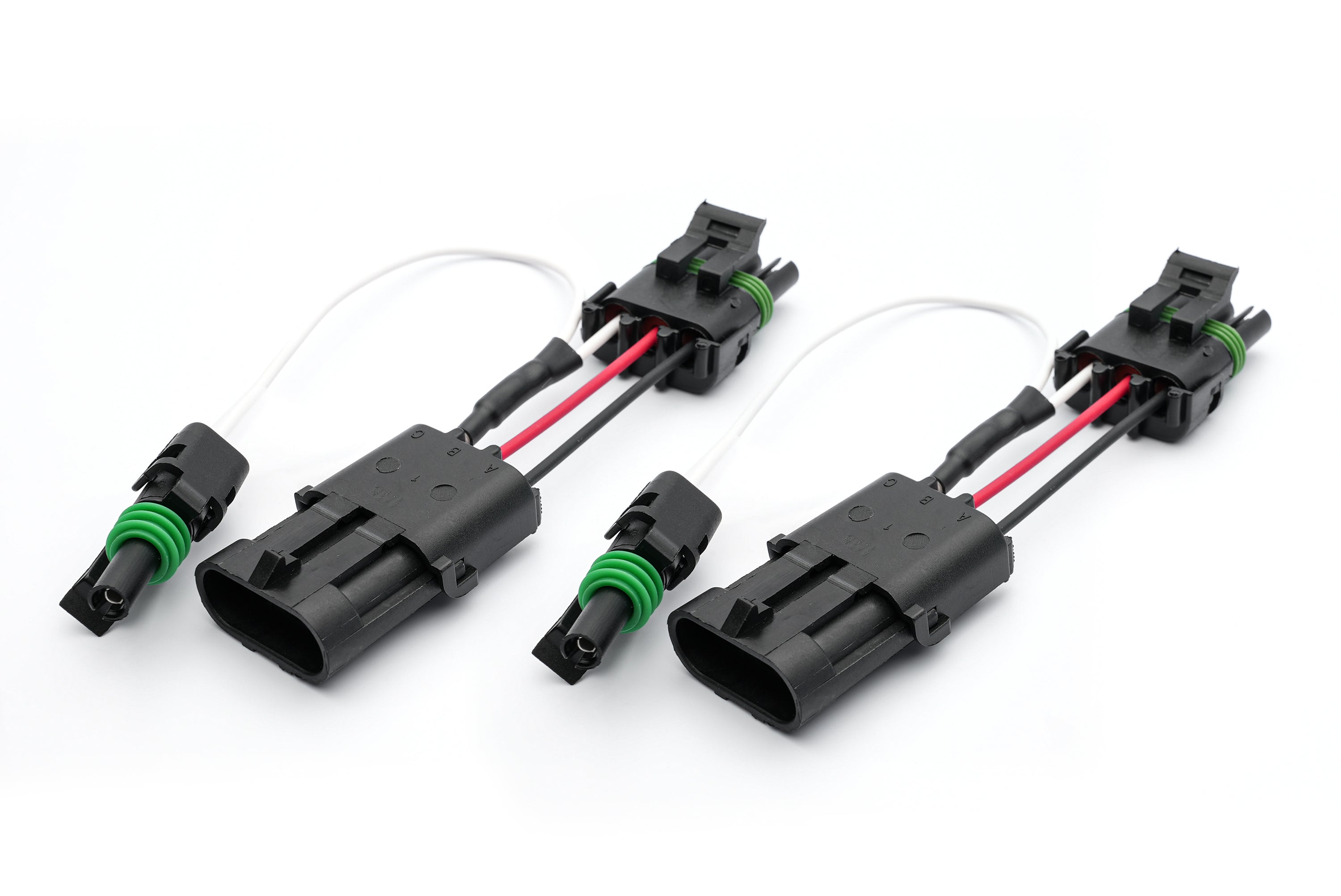 3 Pole to 3 pole WP Connector Adapter with Backlight Port Tap (Pair)