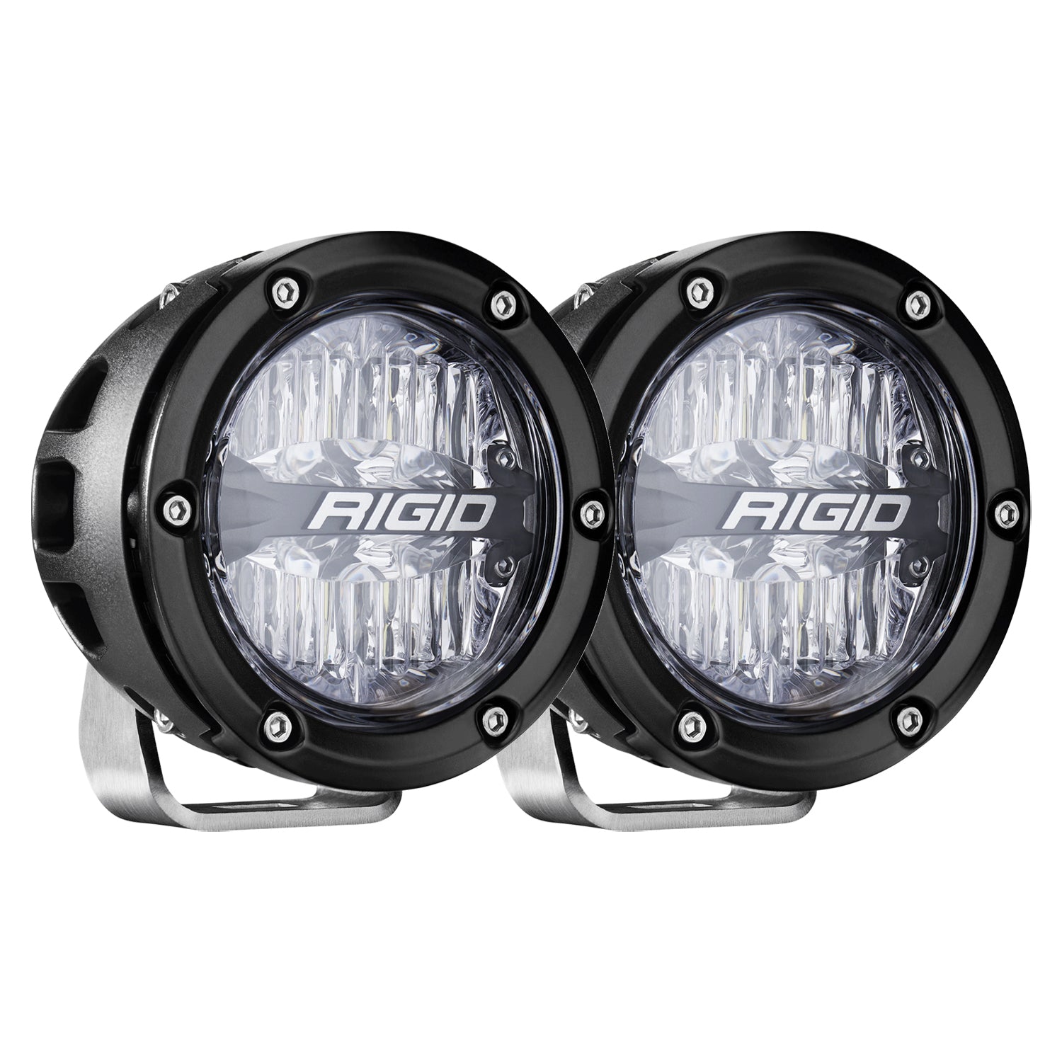 Rigid Industries 360-Series RGBW 4 Inch Spot Optic with RGBW Backlight Pods - 36400 36401 36402