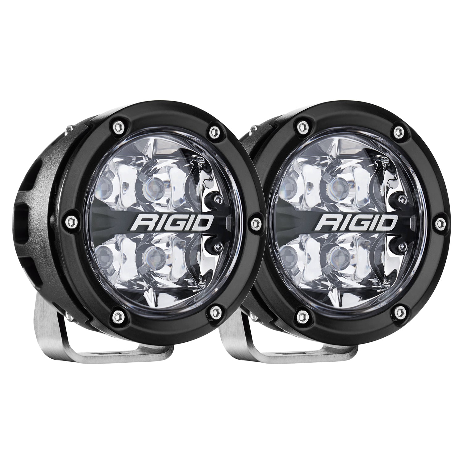 Rigid Industries 360-Series RGBW 4 Inch Spot Optic with RGBW Backlight Pods - 36400 36401 36402