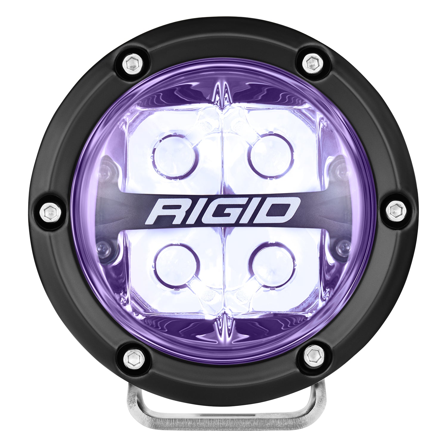 Rigid Industries 360-Series RGBW 4 Inch Spot Optic with RGBW Backlight Pods - 36400 36401 36402