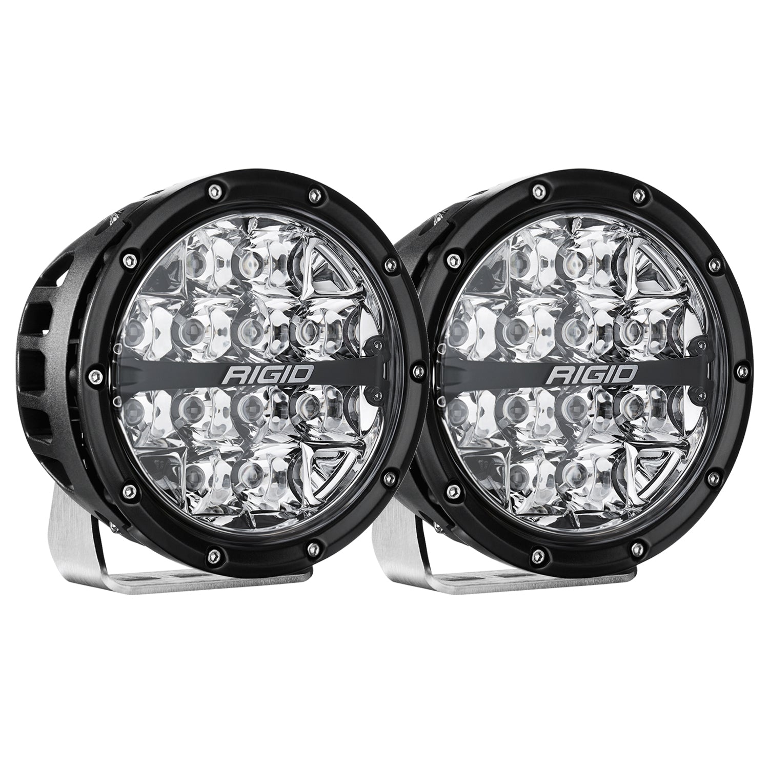 Rigid Industries 360-Series RGBW 6 Inch Drive Optic with RGBW Backlight Pods - 36411 36412