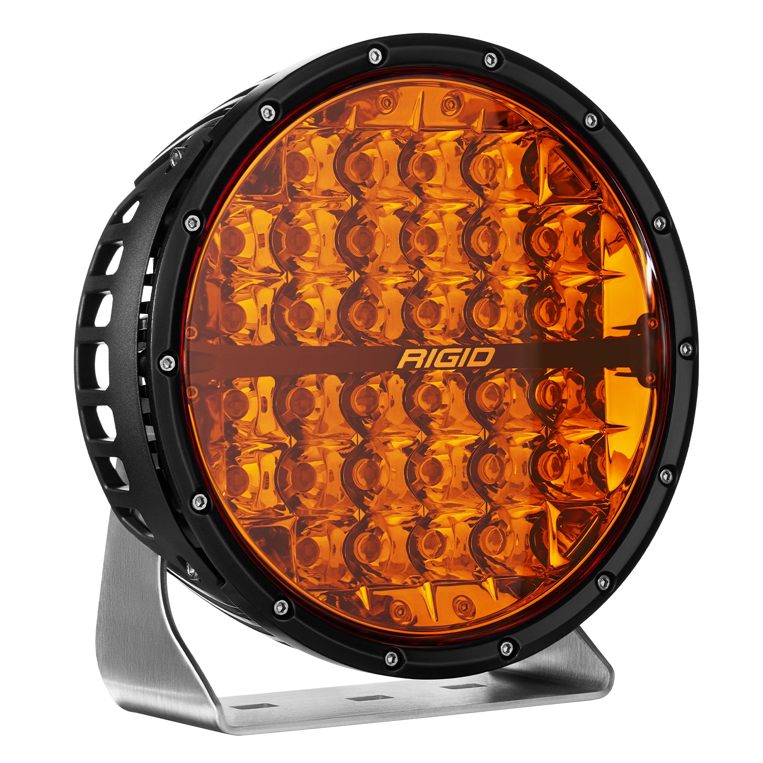 Rigid Industries 360-Series Amber Pro 9 Inch Spot Optic with Amber Backlight Pod - 36522