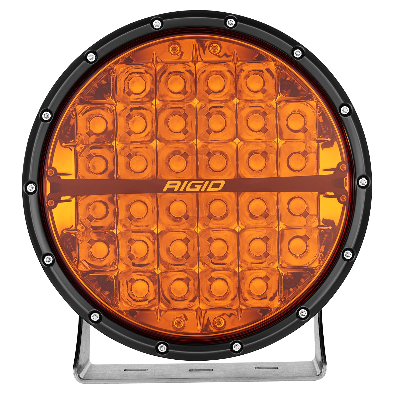 Rigid Industries 360-Series Amber Pro 9 Inch Spot Optic with Amber Backlight Pod - 36522