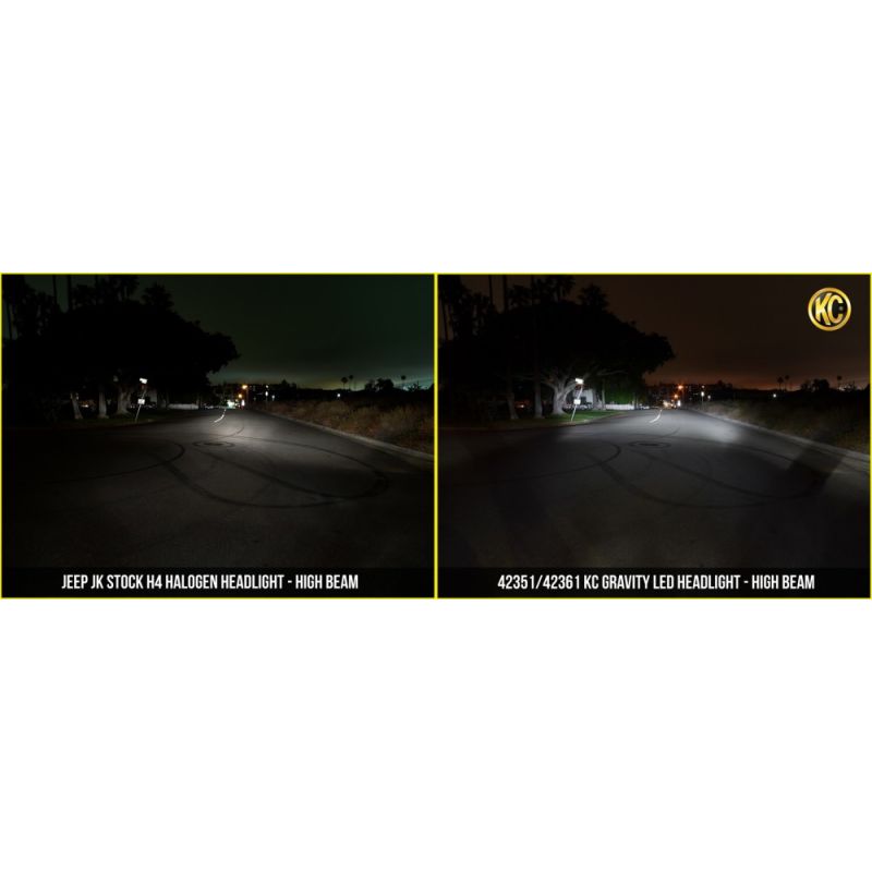 7 Gravity® LED DOT Headlight - Driving Beam - Single/Pair - Universal 97-06 Jeep TJ