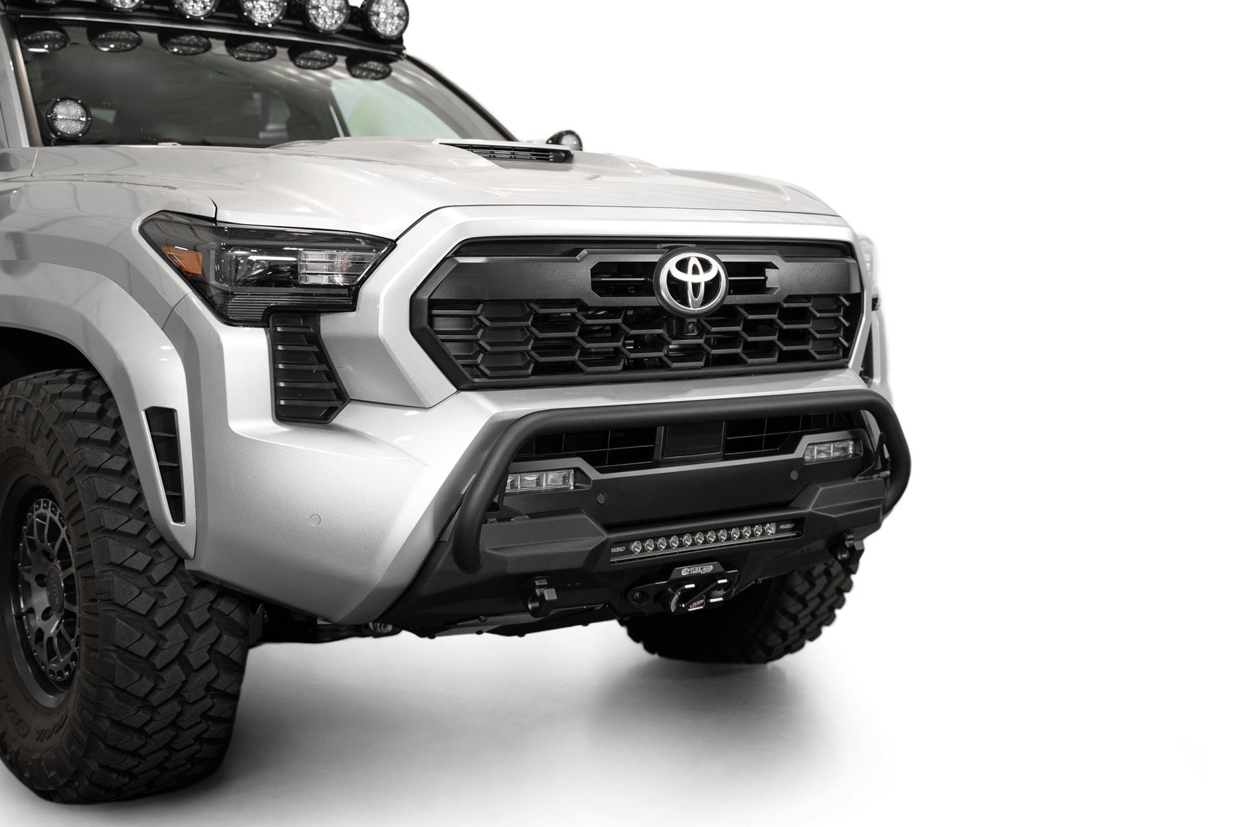 Addictive Desert Designs 2024+ Toyota Tacoma Stealth Center Mount Winch Front Bumper With Top Hoop