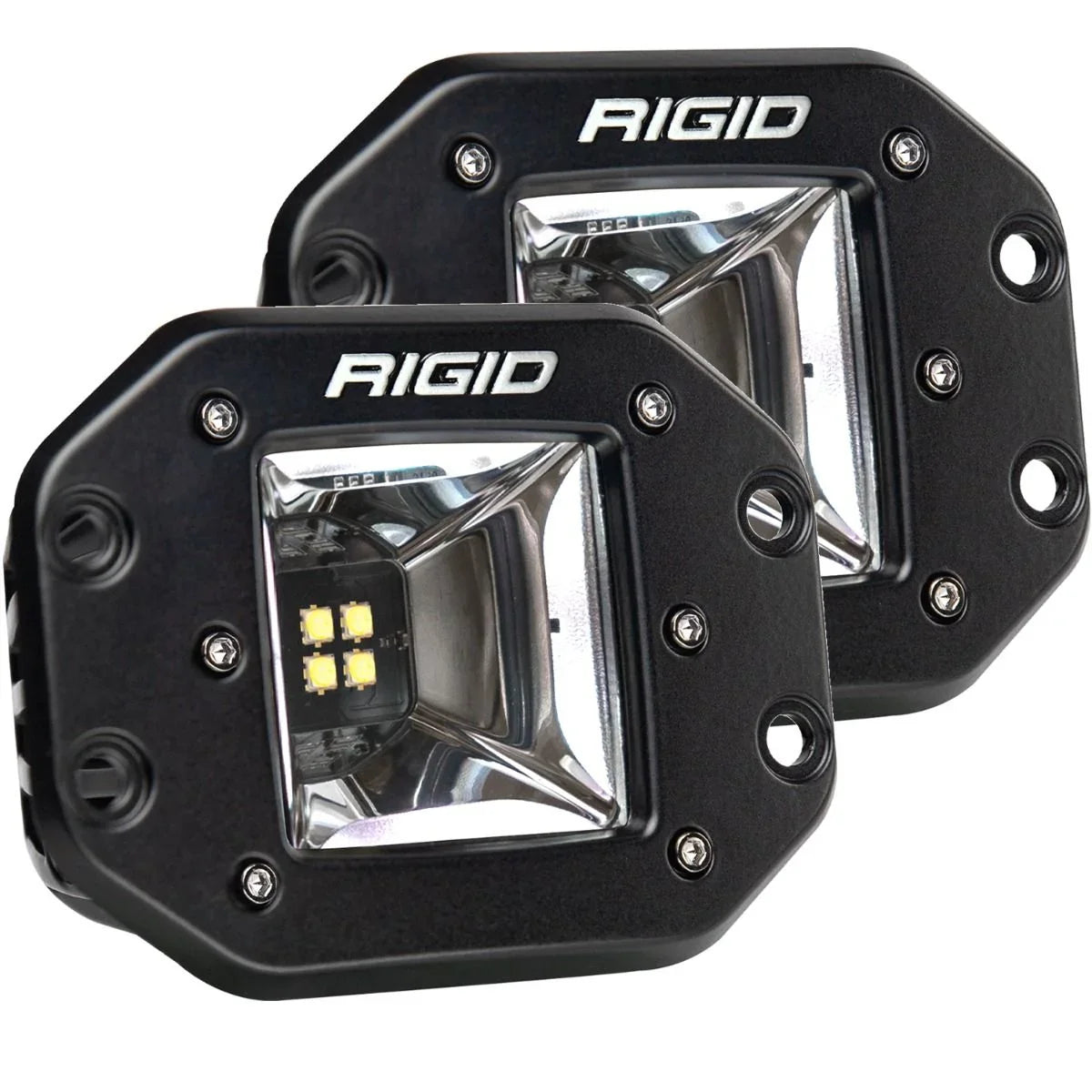 Rigid Industries Radiance SCENE RED Backlit FLUSH MOUNT LED Lights (Sold in Pairs)