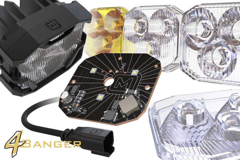 MORIMOTO 4BANGER HIGH PERFORMANCE NCS & HXB LED FOG LIGHTS: TOYOTA (ROUND) Sequoia, Tundra, Tacoma