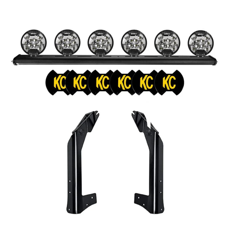 50 KC Xross Bar - Overhead - SlimLite LED - 6-Light System - 300W Spot Beam - 07-18 Jeep JK