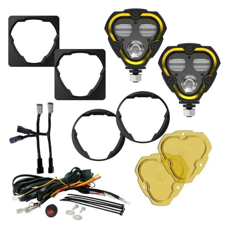 FLEX ERA® 3 Dual Mode SAE Fog LED Light Pods - 2-Light Master Kit - Jeep Aftermarket Bumpers