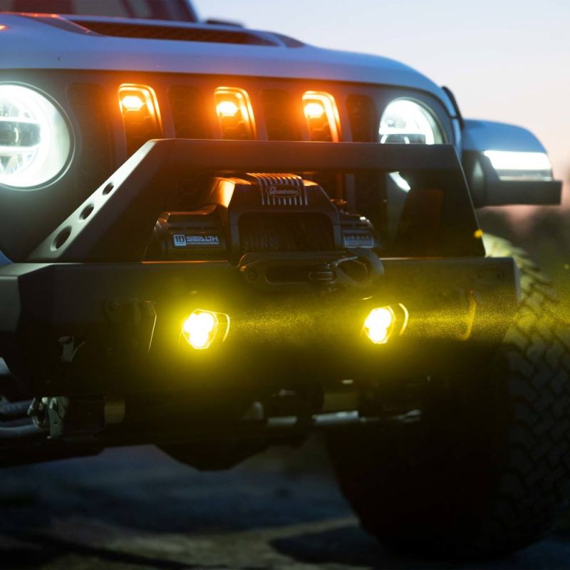 FLEX ERA® 3 Dual Mode SAE Fog LED Light Pods - 2-Light Master Kit - Jeep Aftermarket Bumpers