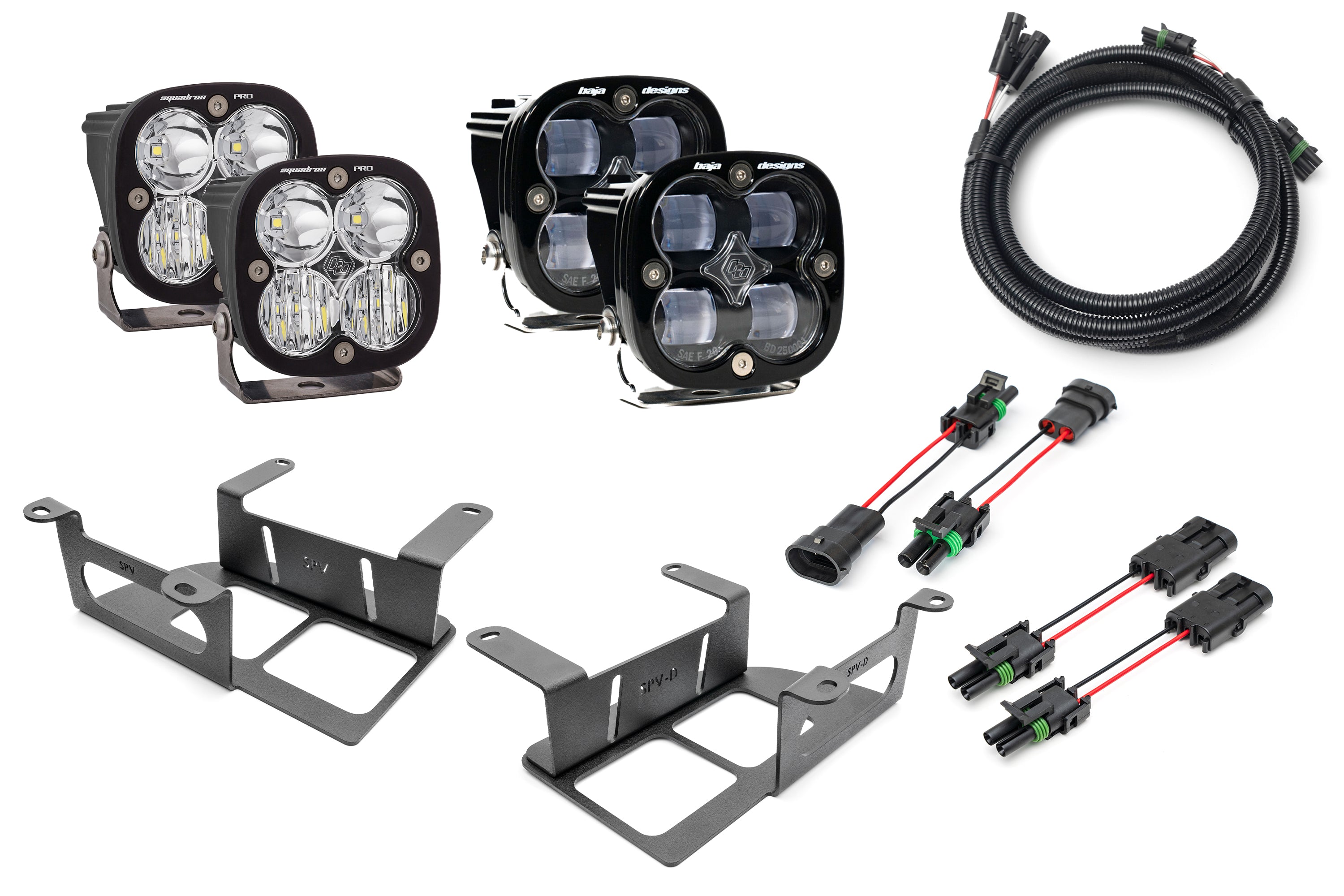 SPV Parts 2022 UP Ford Bronco Dual Baja Designs Sport & PRO Capable Bumper Fog Light Kit