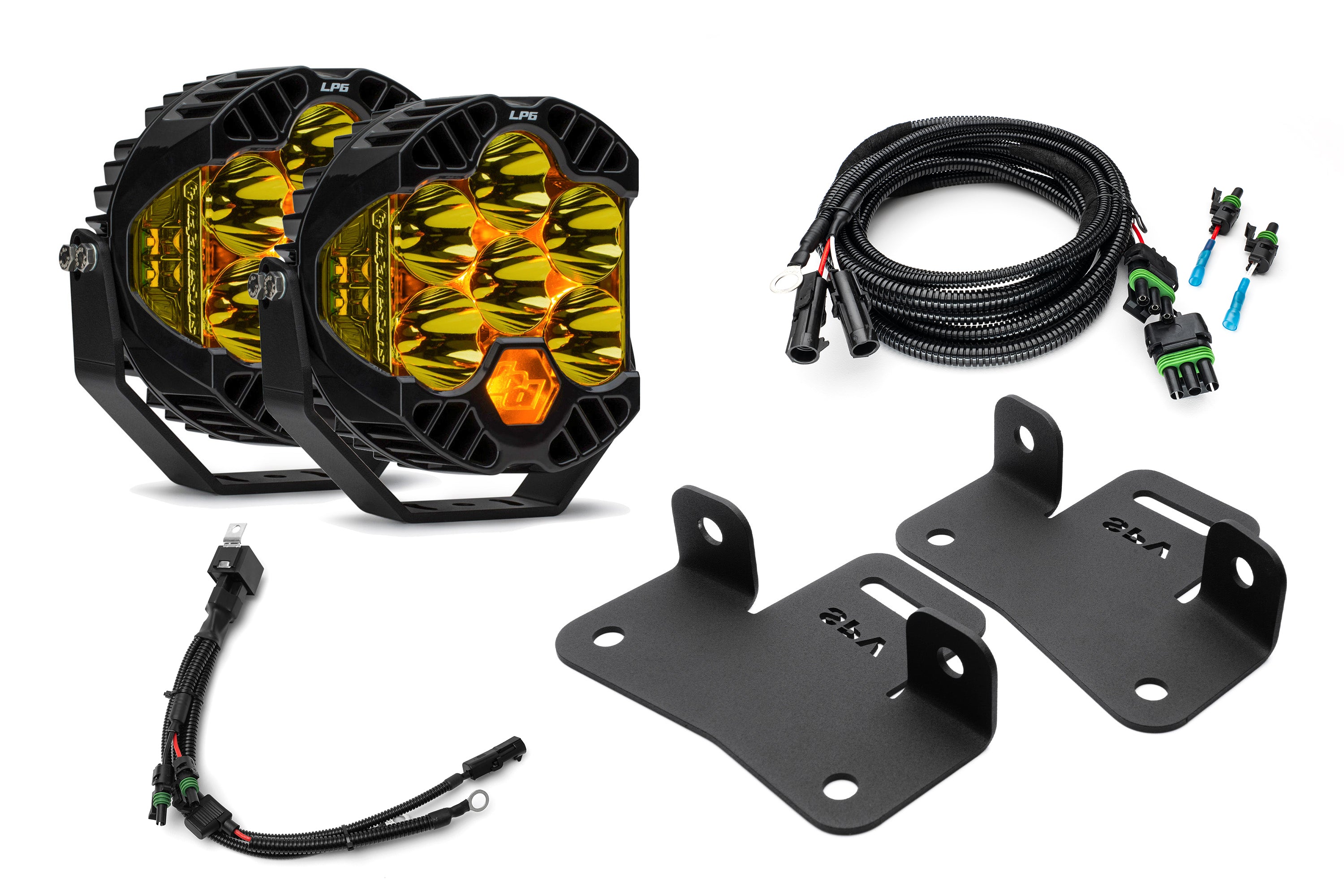 SPV Parts 2021+ Ford Bronco Modular Bumper Light / Light Bar Kit with 30" Light Bar or 2 Lights