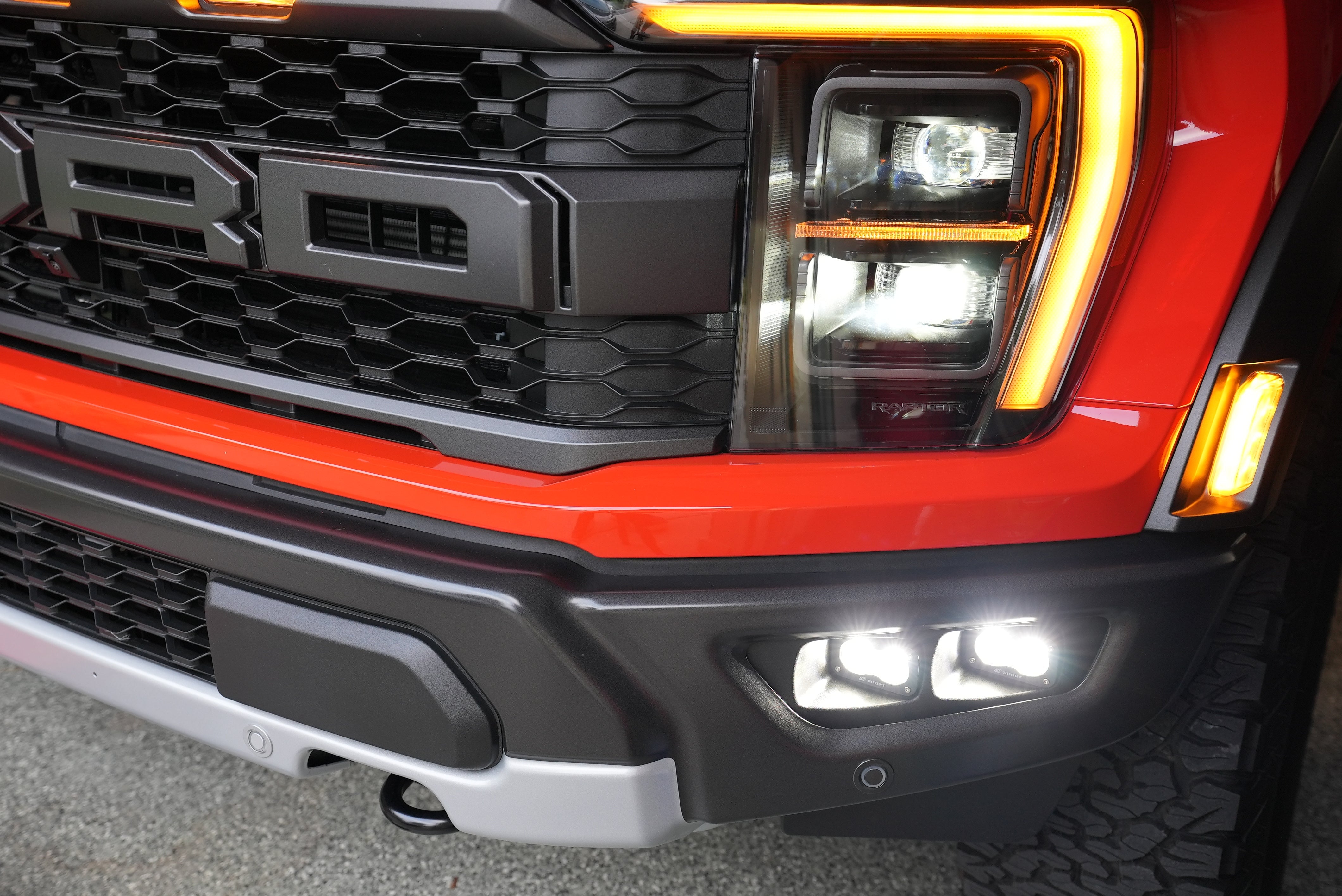 SPV Parts 2021-2024 Ford F-150 & Bronco Raptor OEM (SAE) Fog Light Upgrade Kit with Brackets and Baja Designs S2 Lights
