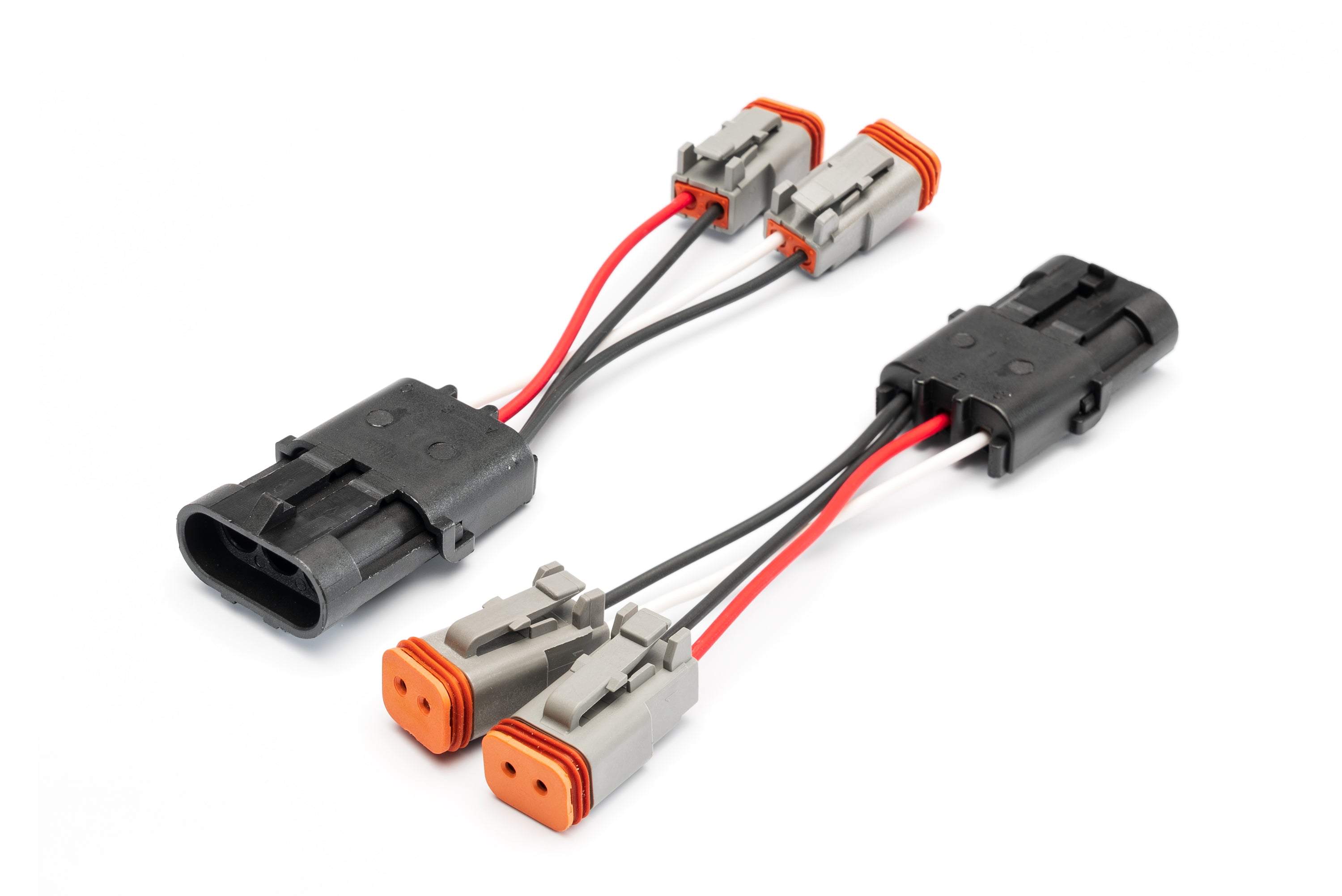 SPV Parts Harness 2 Pole DT Connector CROSSOVER Adapter SPLITTERS (Pair) - SPV Harness System (Works with MANY vehicles, See Details)