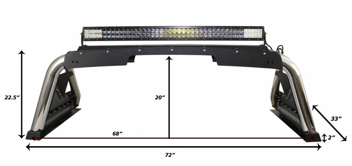 Go Rhino Sport Bar 2.0 Chase Rack for Full Sized Trucks Ford Chevy